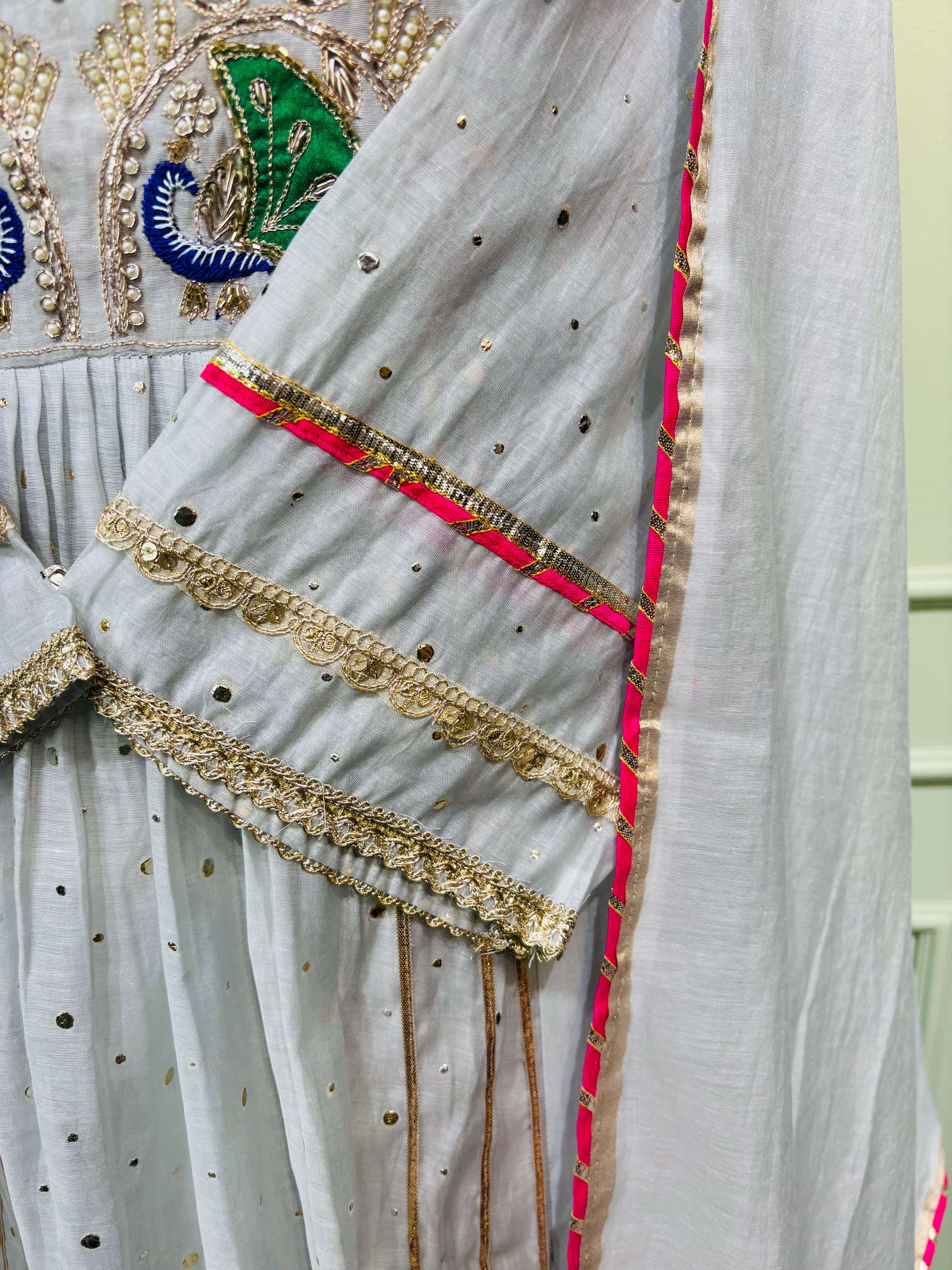 Pearl Grace Mul Chanderi Suit Set