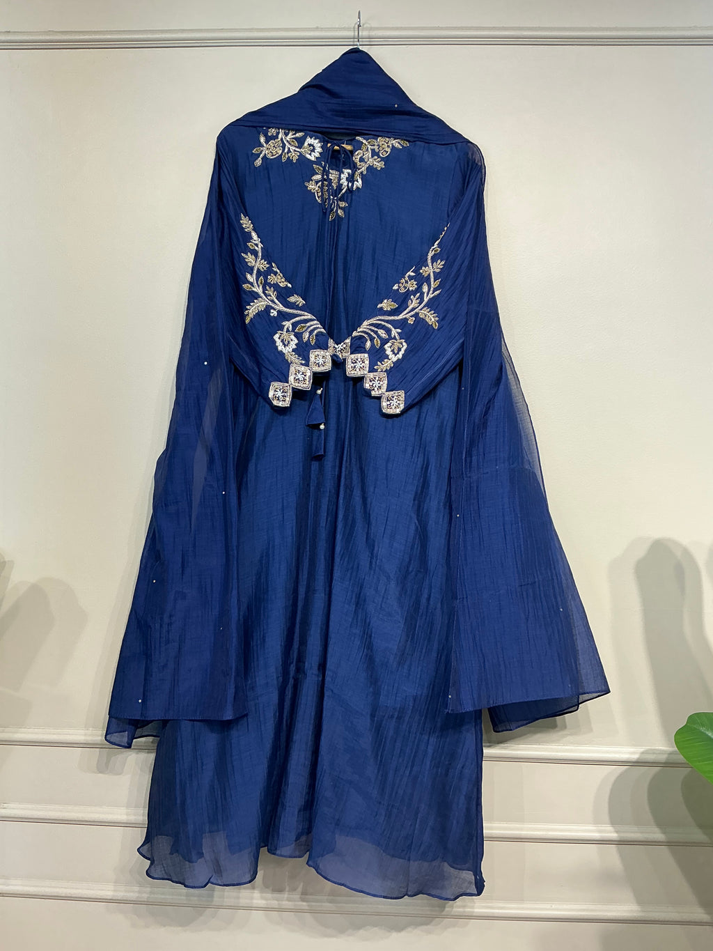 Royal Sapphire  Silverwork Mul Chanderi Suit