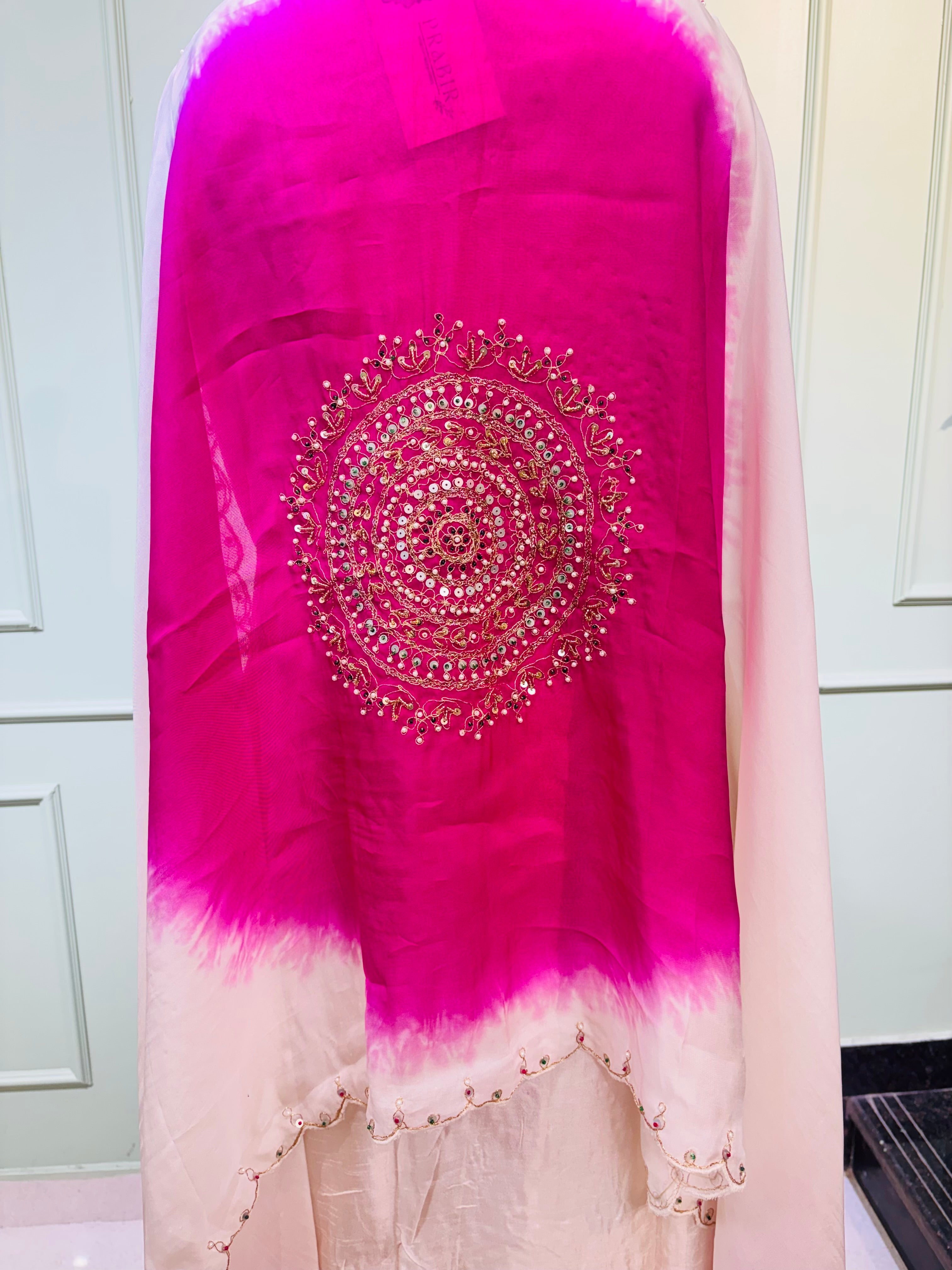 Ivory Gulnaar Embroidered Suit Set