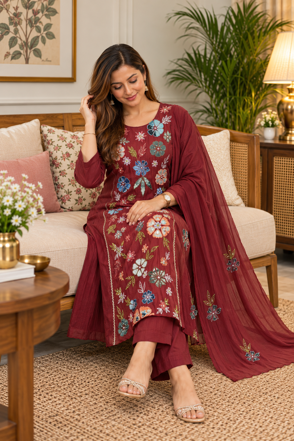 Bahar Mul Chanderi Suit