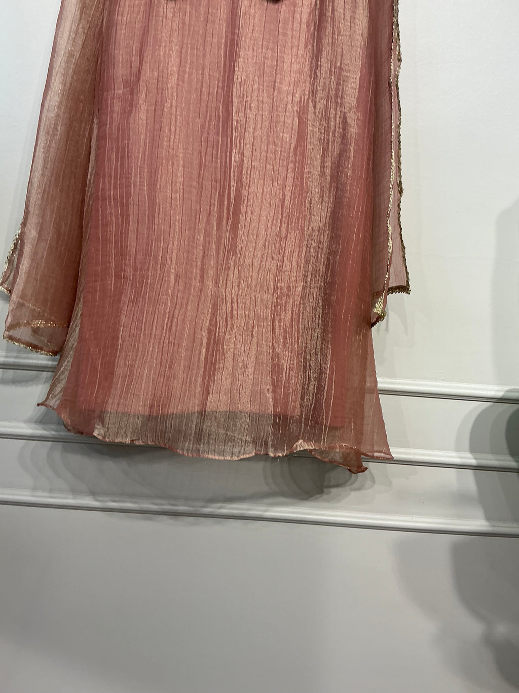 RAANI HAAR ROSE GOLD + SAGE GREEN CRUSH TISSUE SHIMMER SUIT