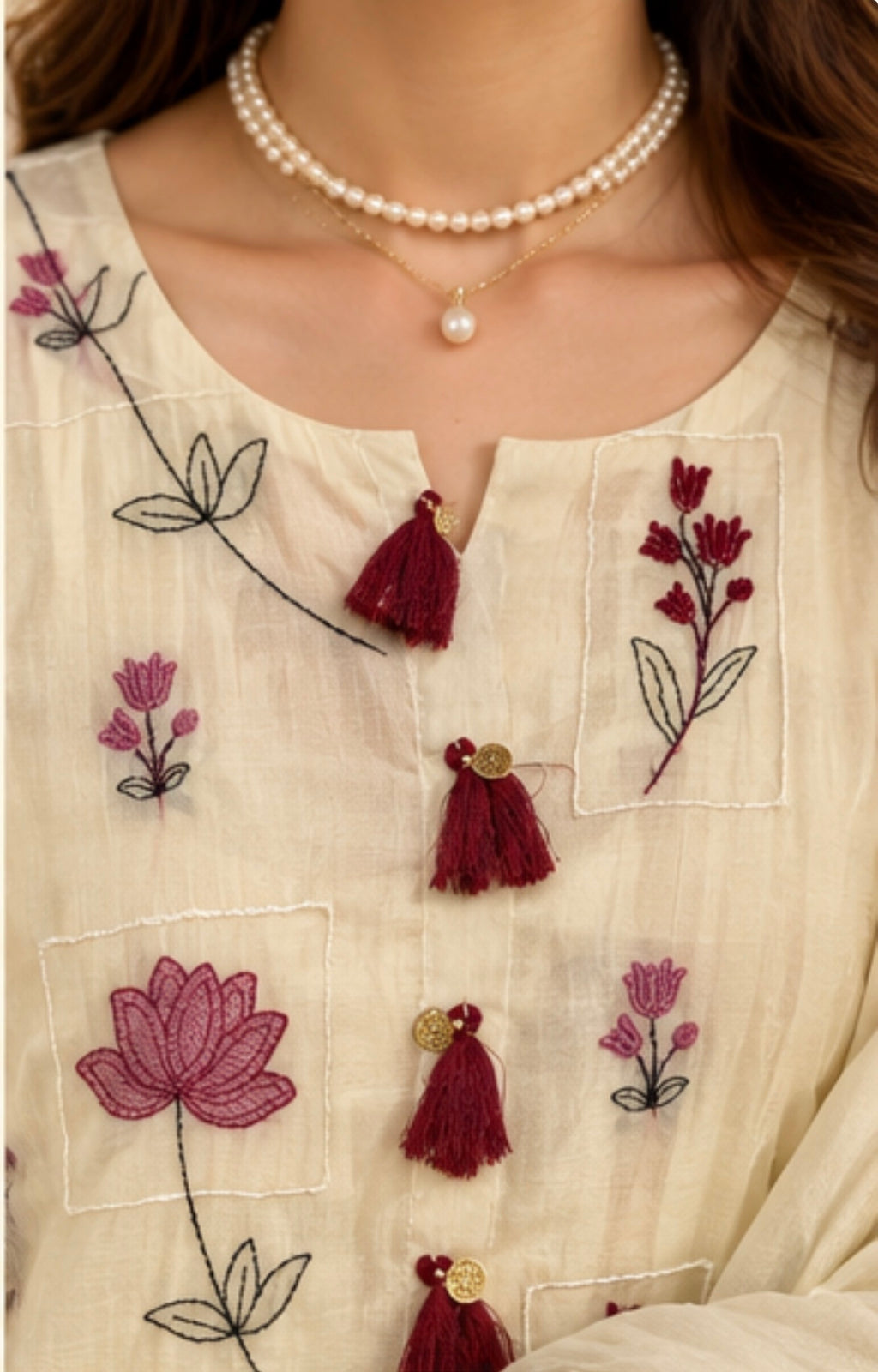 Ivory Lotus Bloom Suit