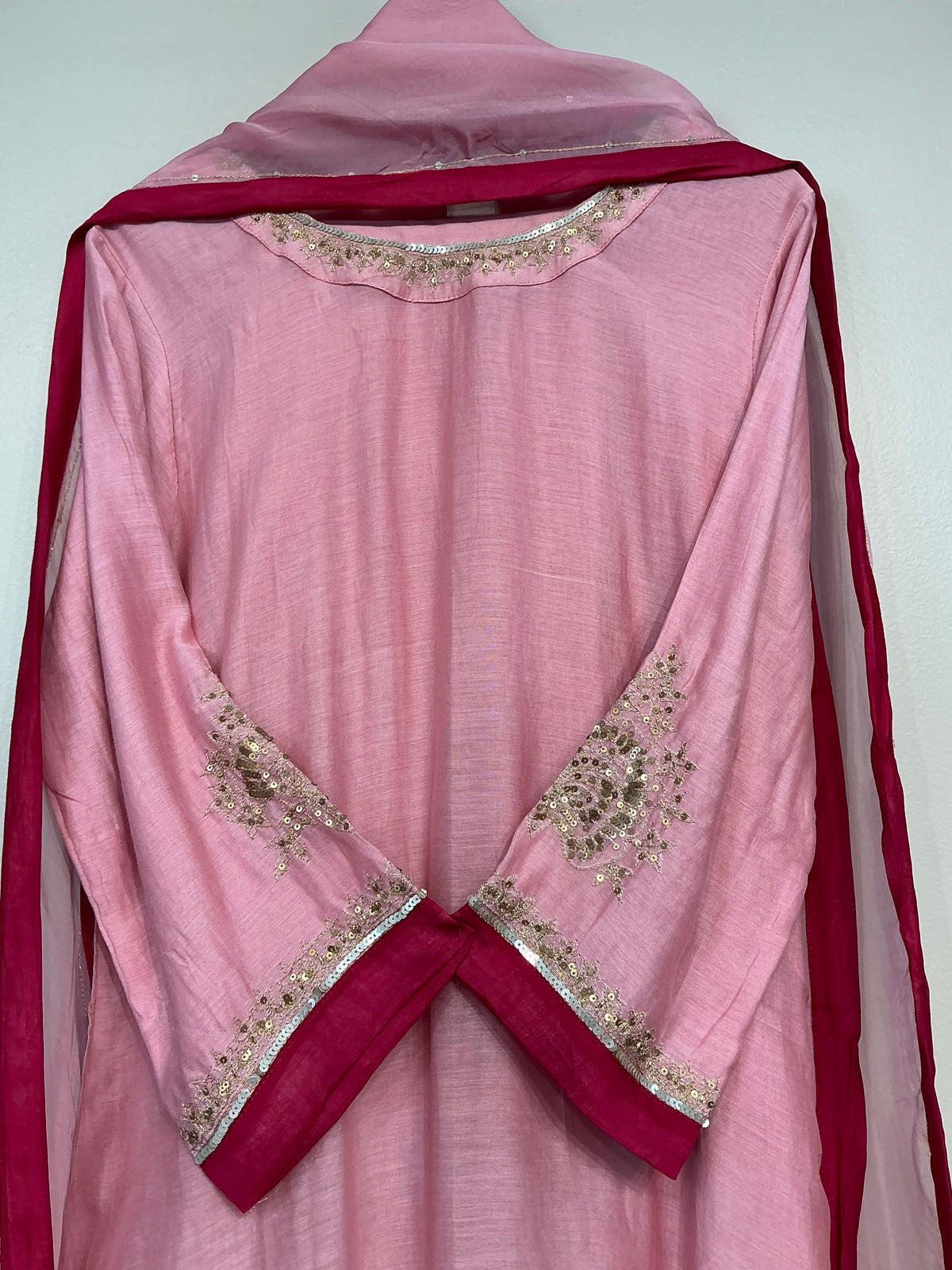 Blush Rose Mul Chanderi Suit