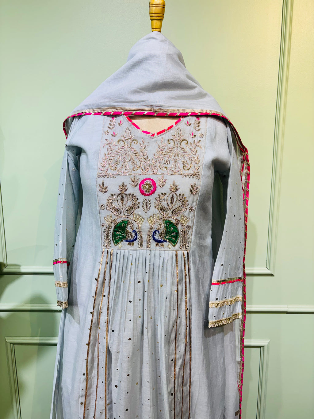 Pearl Grace Mul Chanderi Suit Set