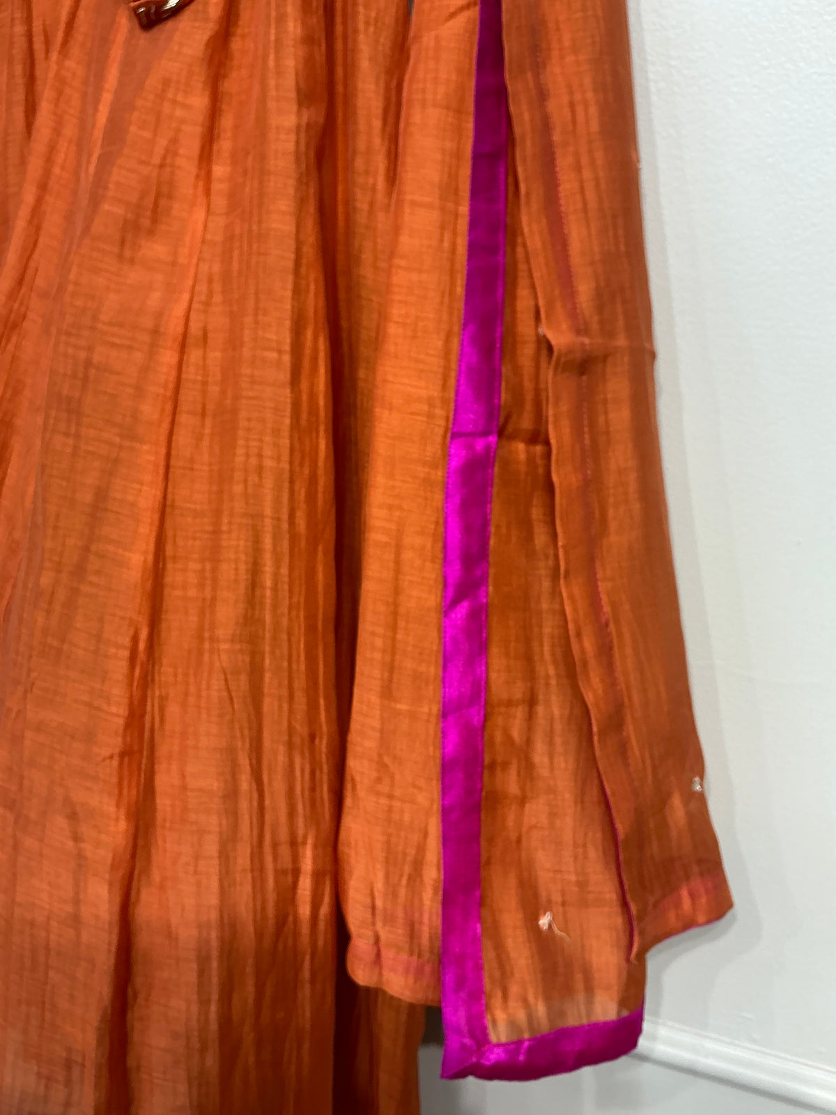 Bandhej Teal/ Amber Mul Chanderi Suit