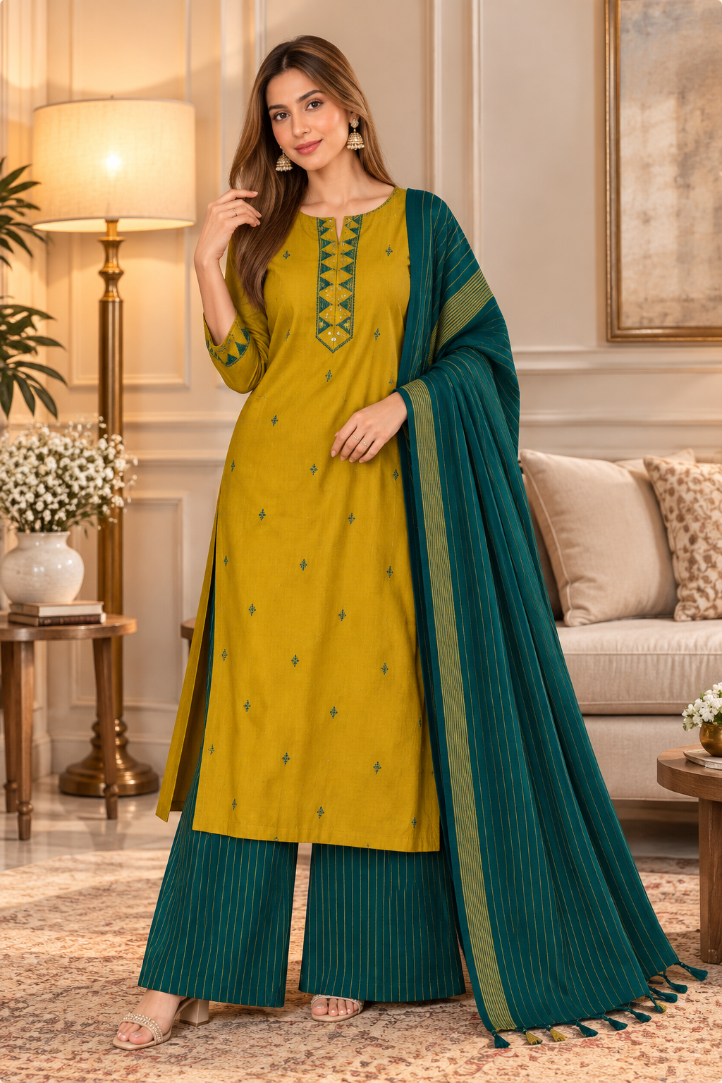 Handloom Cotton Suit