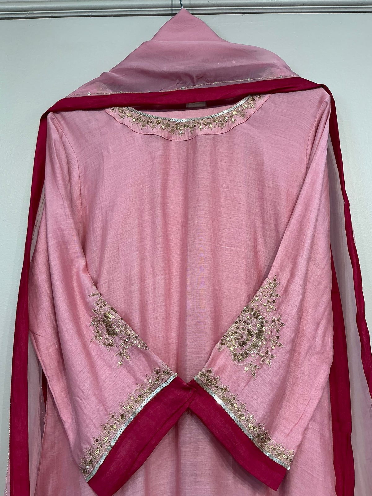 Blush Rose Mul Chanderi Suit