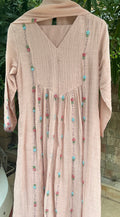 Nude Pink Blossom Mul Chanderi Suit