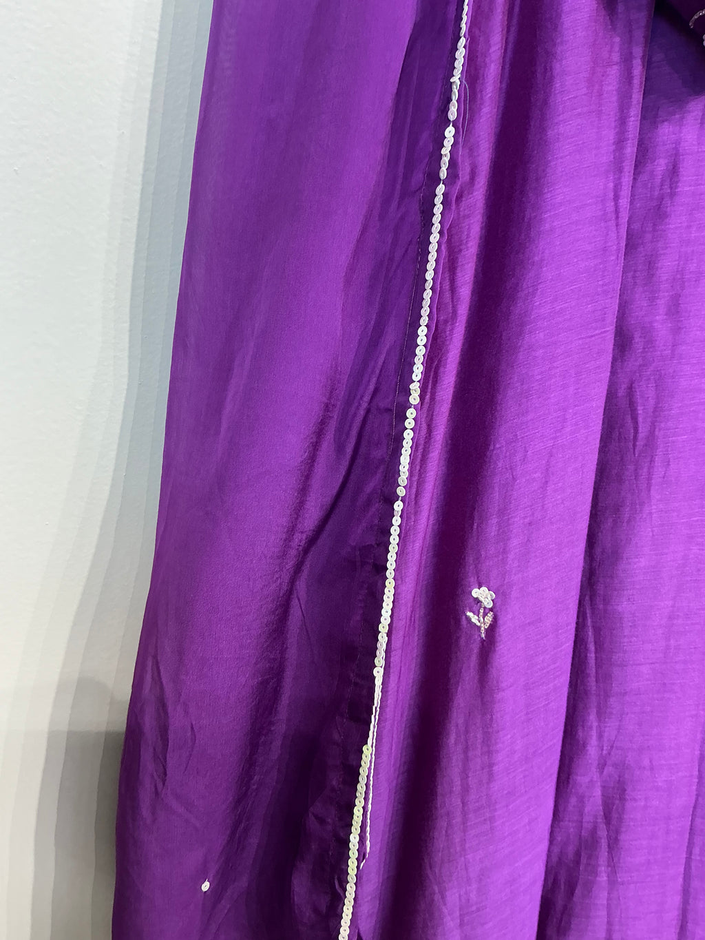 Purple Haze Silver Work Mul Chanderi Suit