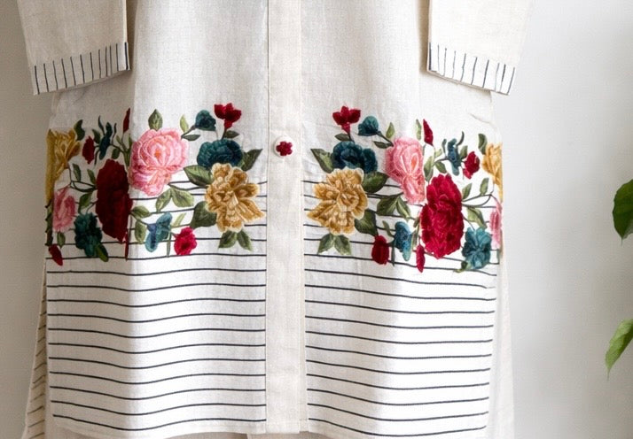 Ivory Bloom Embroidered Coordset