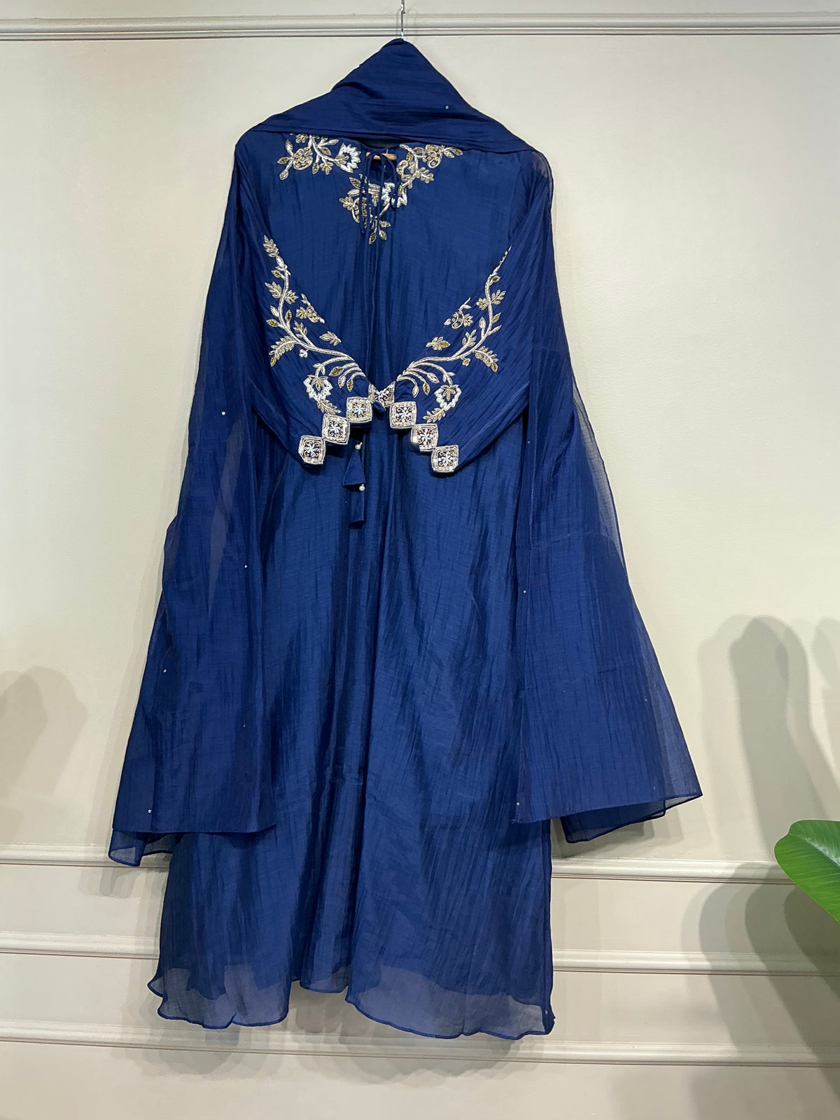 Royal Sapphire  Silverwork Mul Chanderi Suit