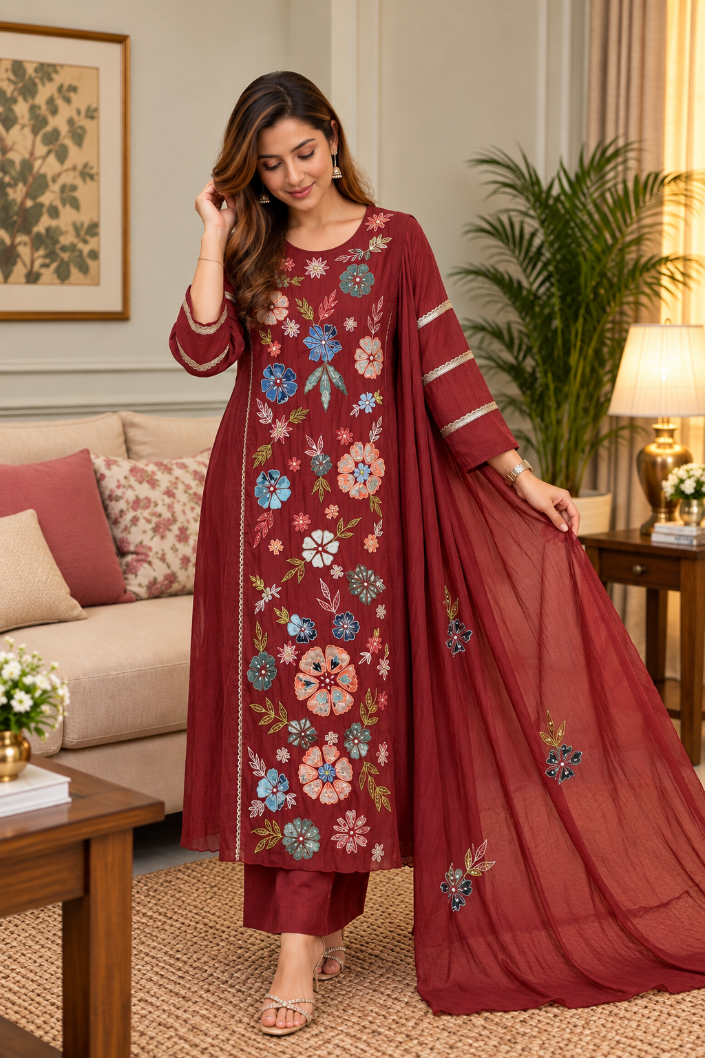Bahar Mul Chanderi Suit