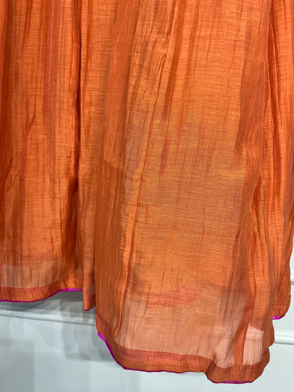 Bandhej Amber & Green Mul Chanderi Suit
