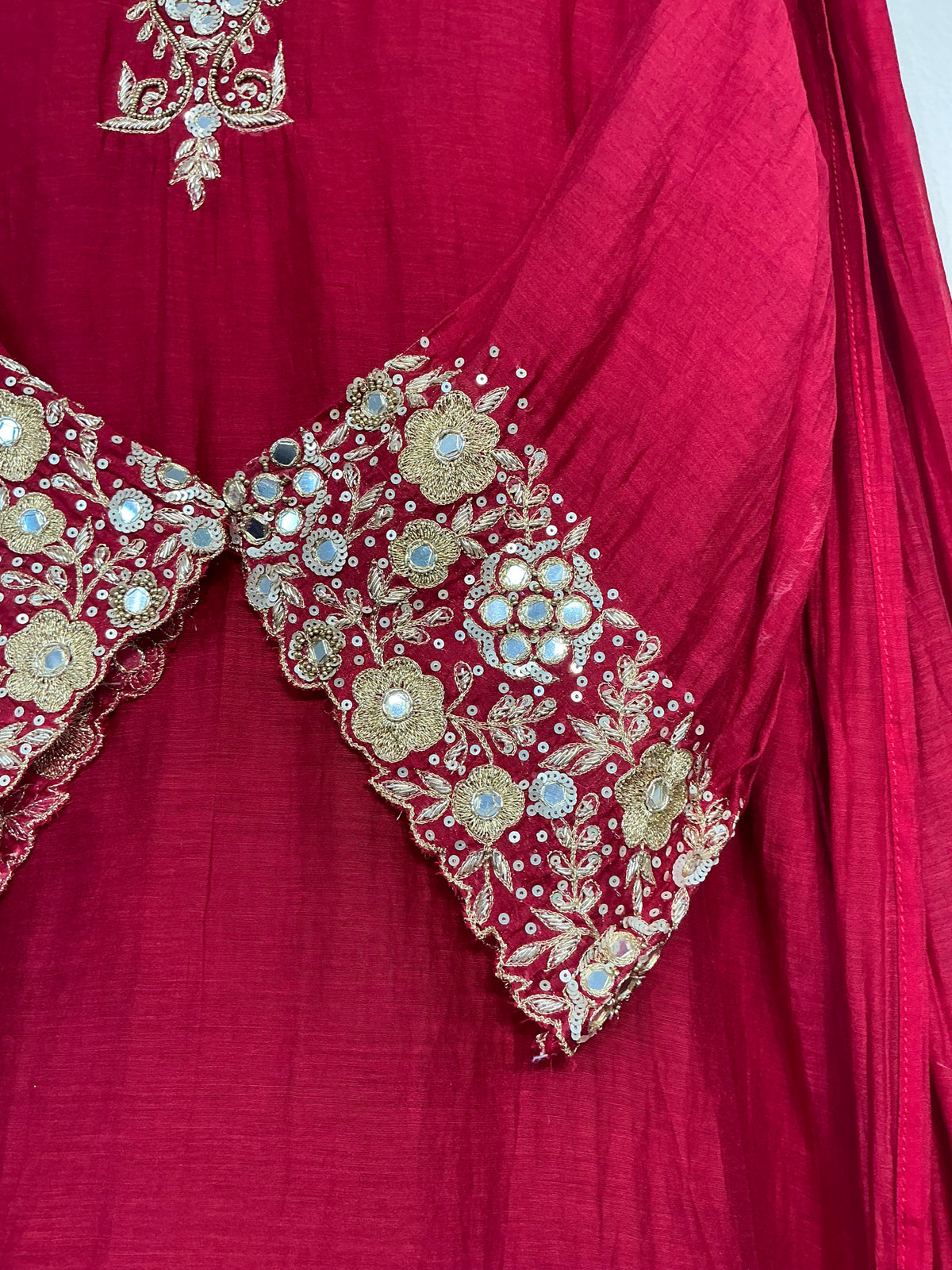 Emerald & Ruby Affair Mul Chanderi Suit