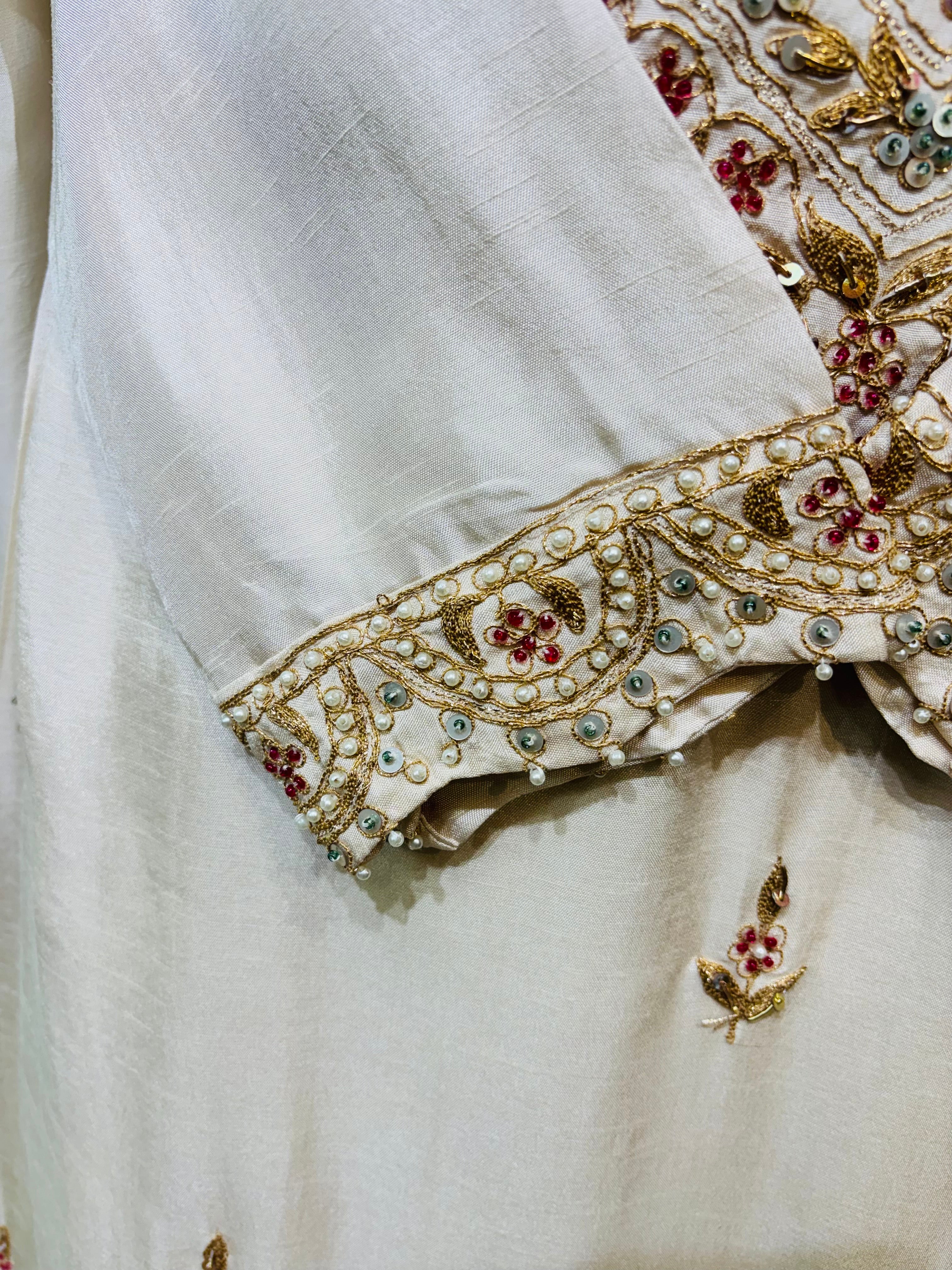 Ivory Gulnaar Embroidered Suit Set