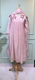 Nude Blossom Chanderi Suit Set