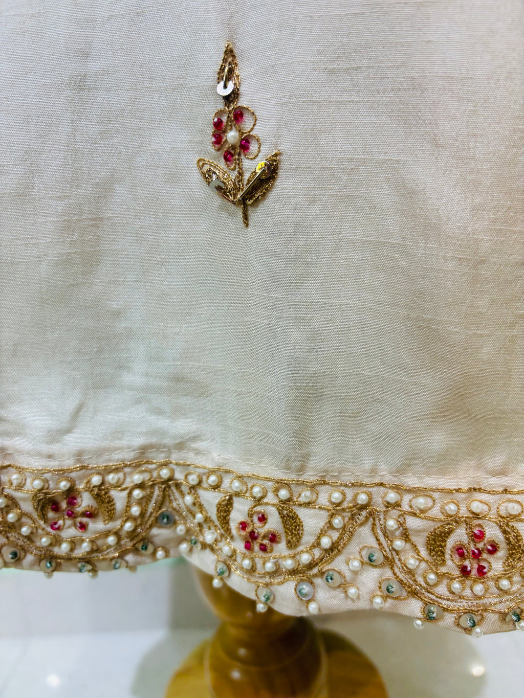 Ivory Gulnaar Embroidered Suit Set