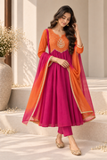 Amber + Mocha Rosewood Mul Chanderi Suit