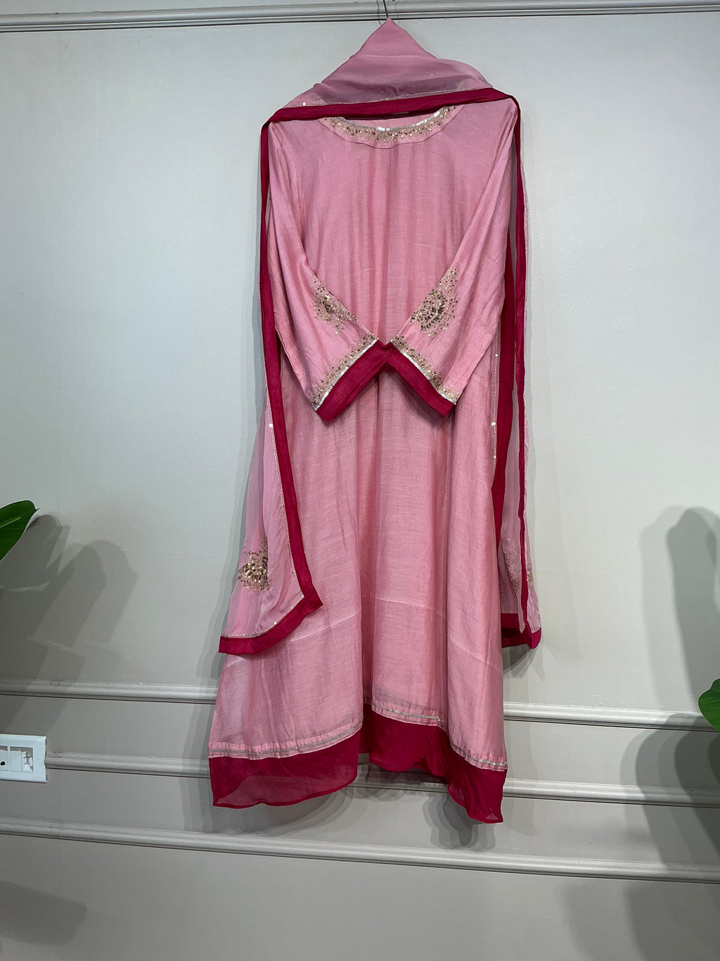 Blush Rose Mul Chanderi Suit