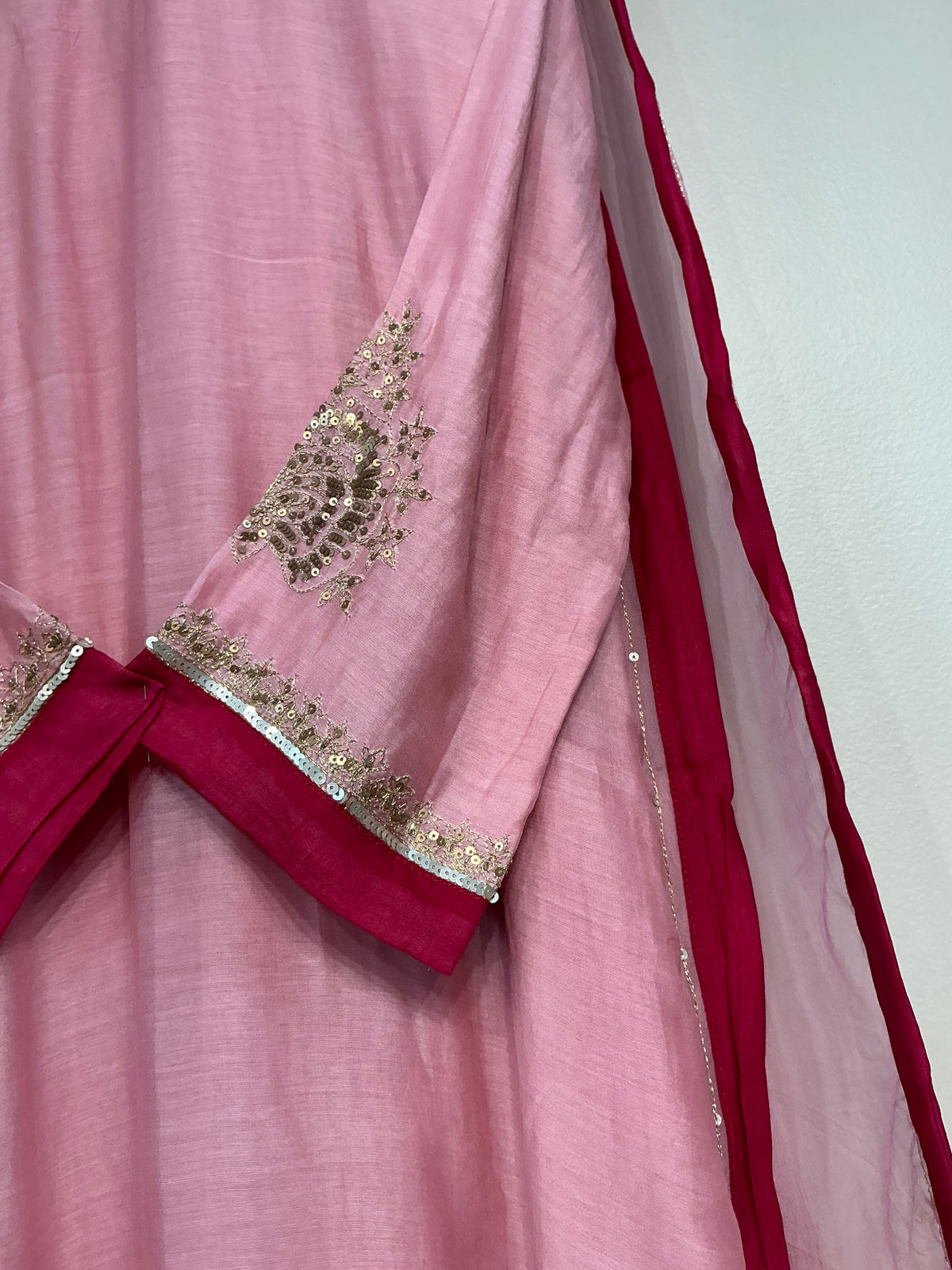 Blush Rose Mul Chanderi Suit