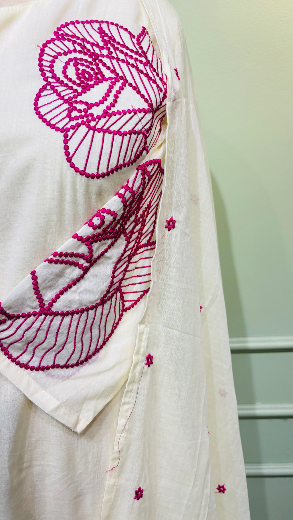 Rose Sketch Mul Cotton Suit Set
