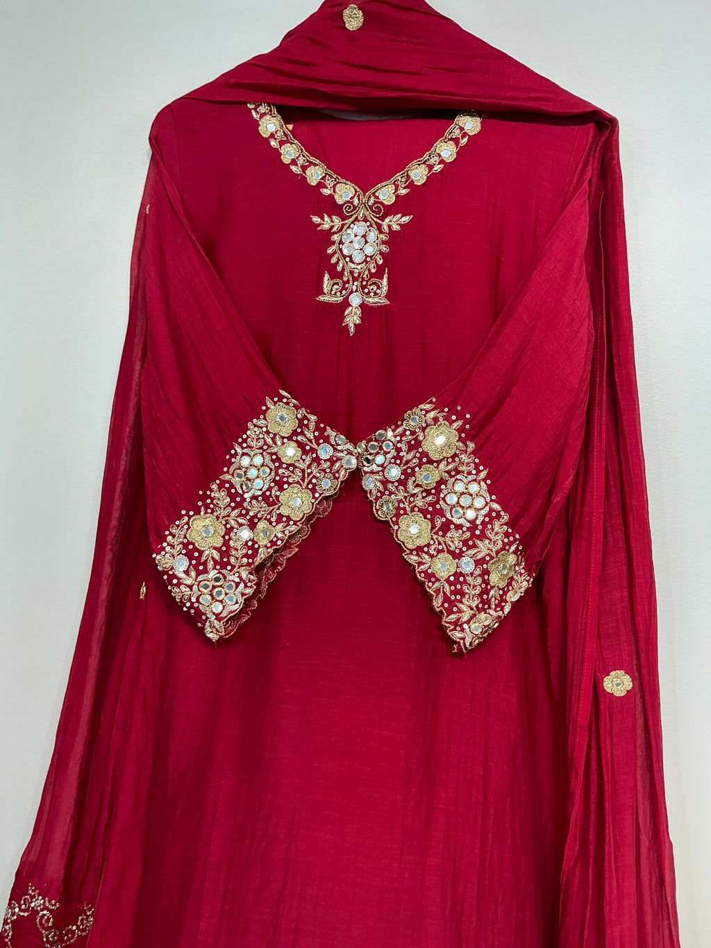 Emerald & Ruby Affair Mul Chanderi Suit