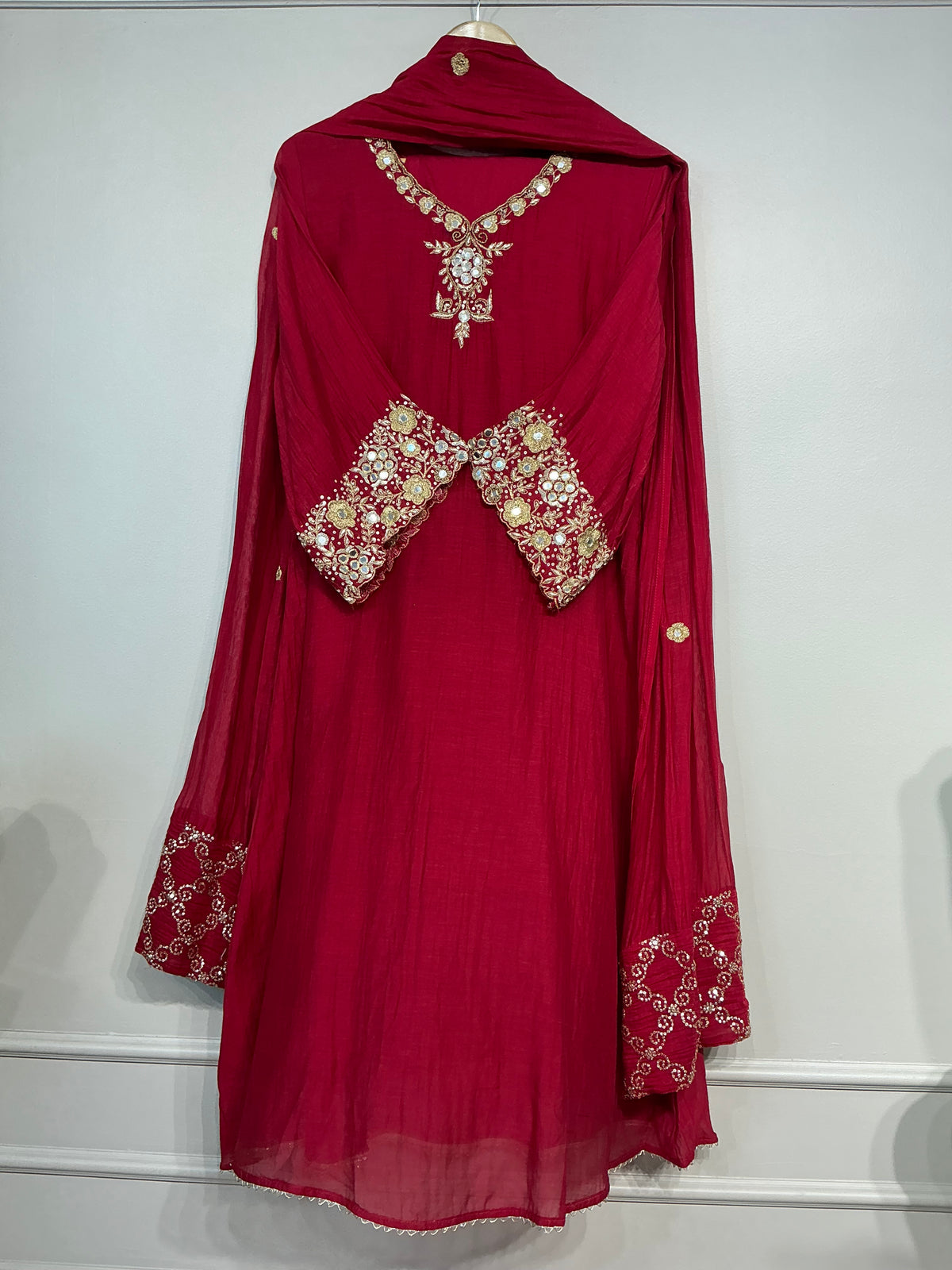 Emerald & Ruby Affair Mul Chanderi Suit