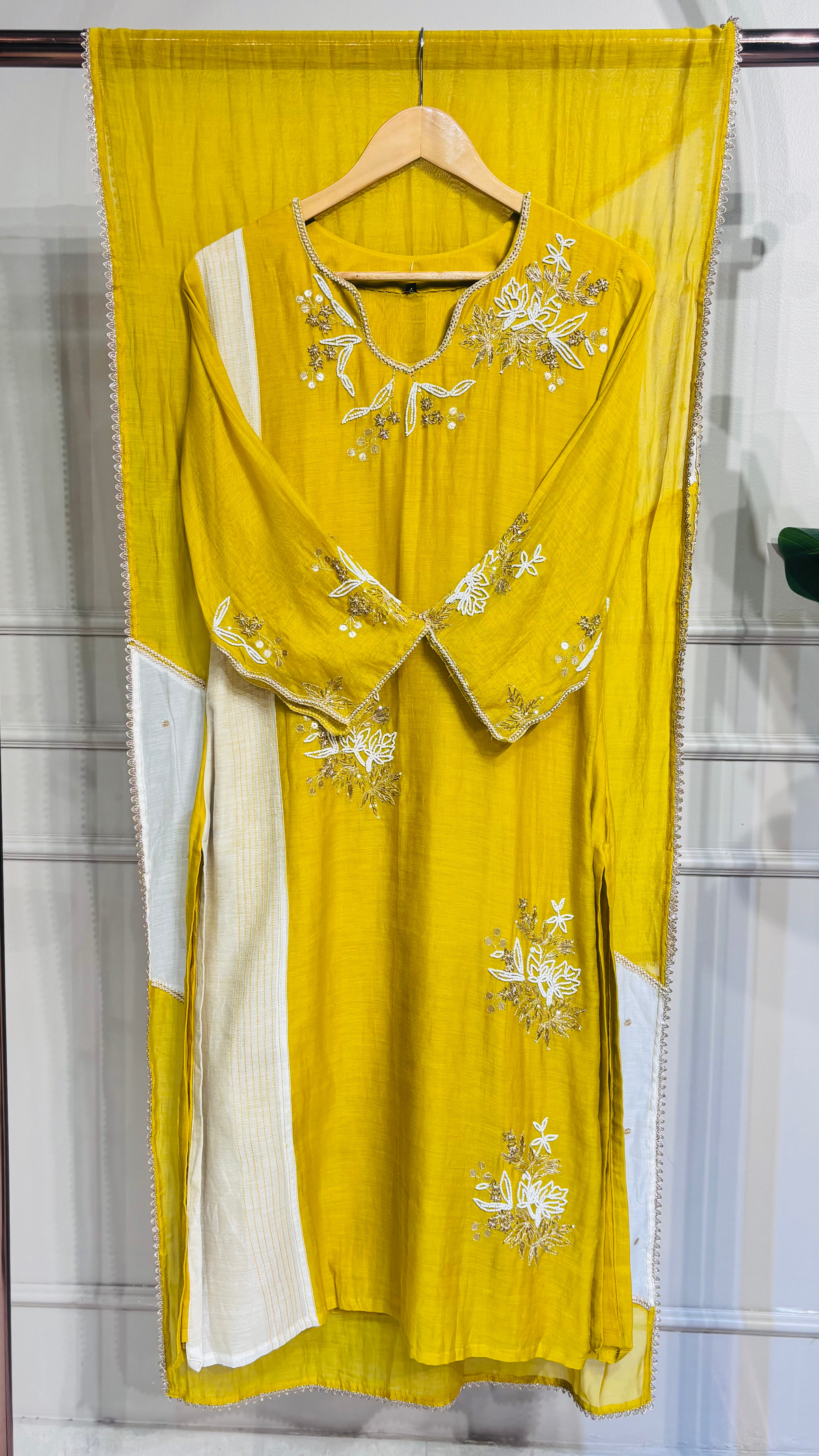 Basanti Handwork Suit Set