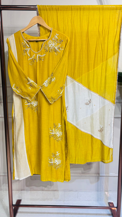 Basanti Handwork Suit Set