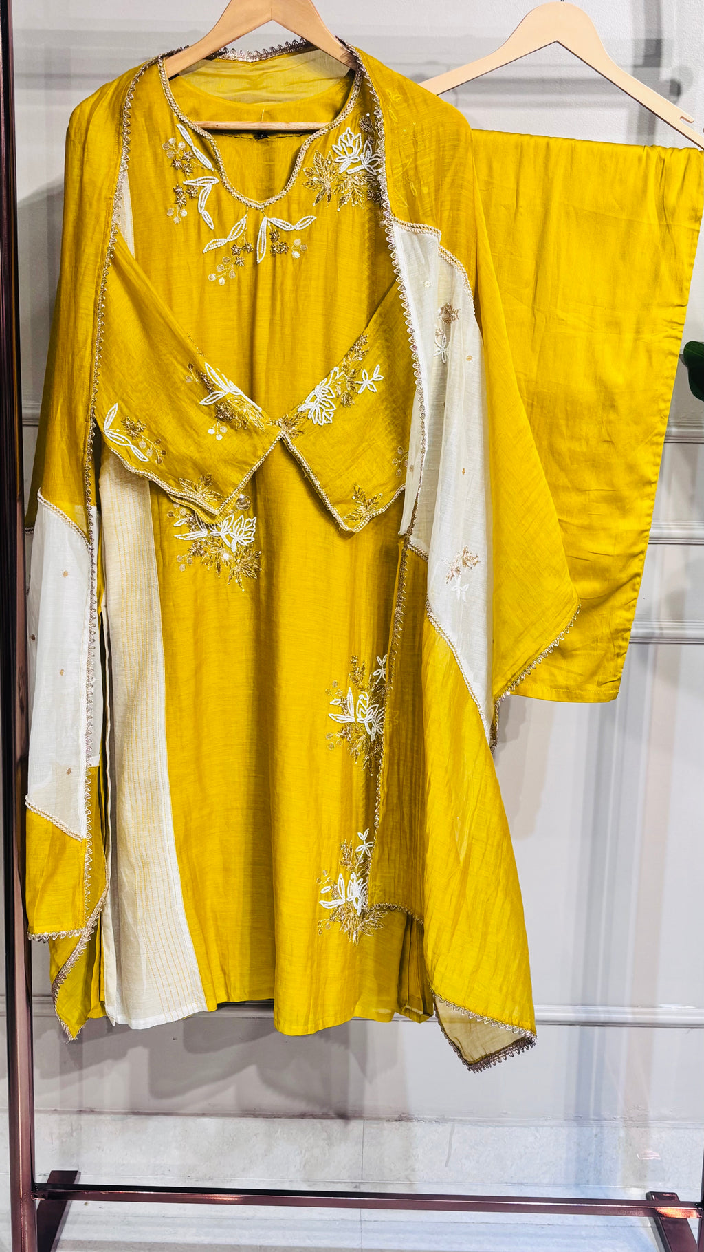 Basanti Handwork Suit Set