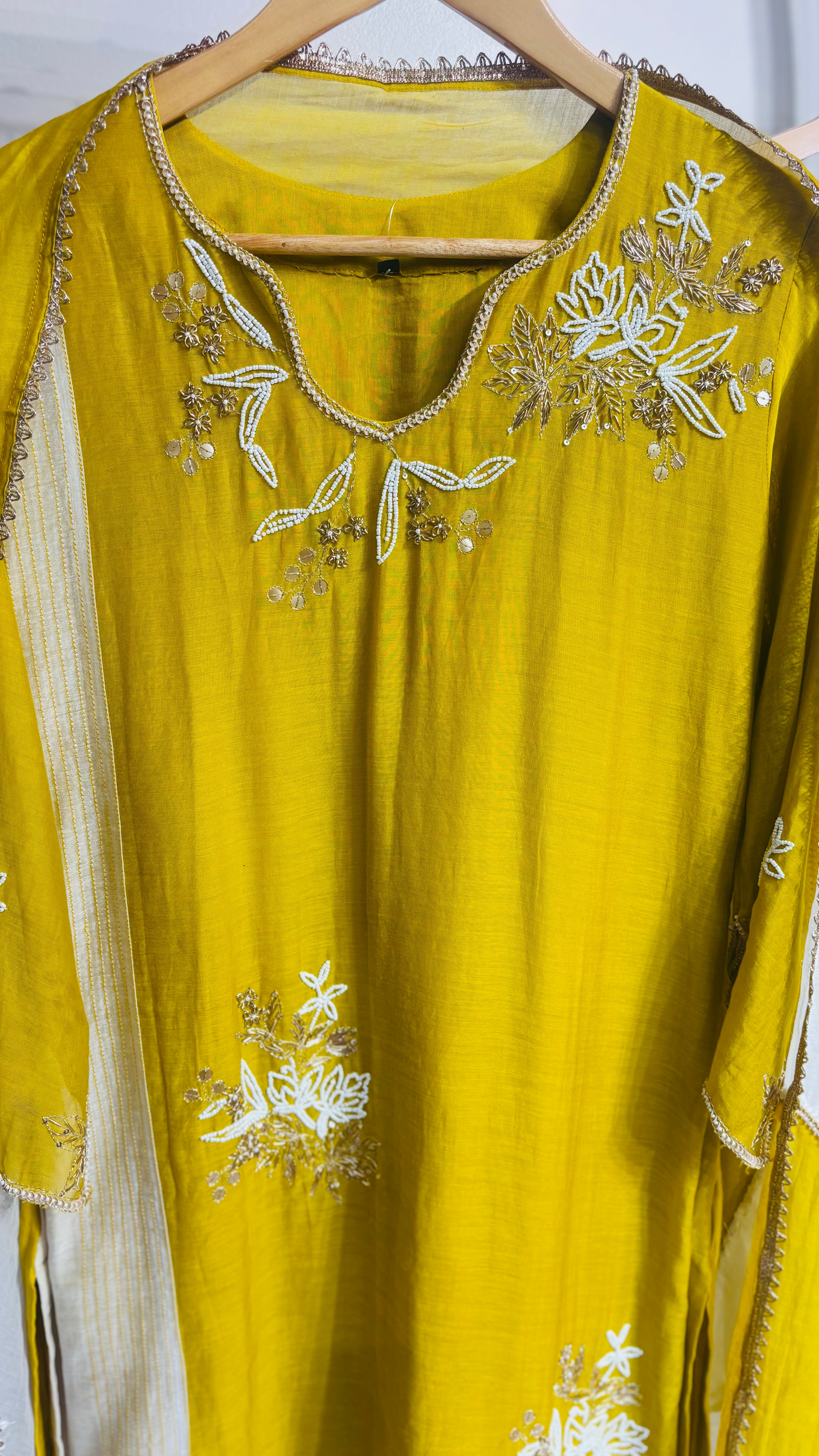 Basanti Handwork Suit Set