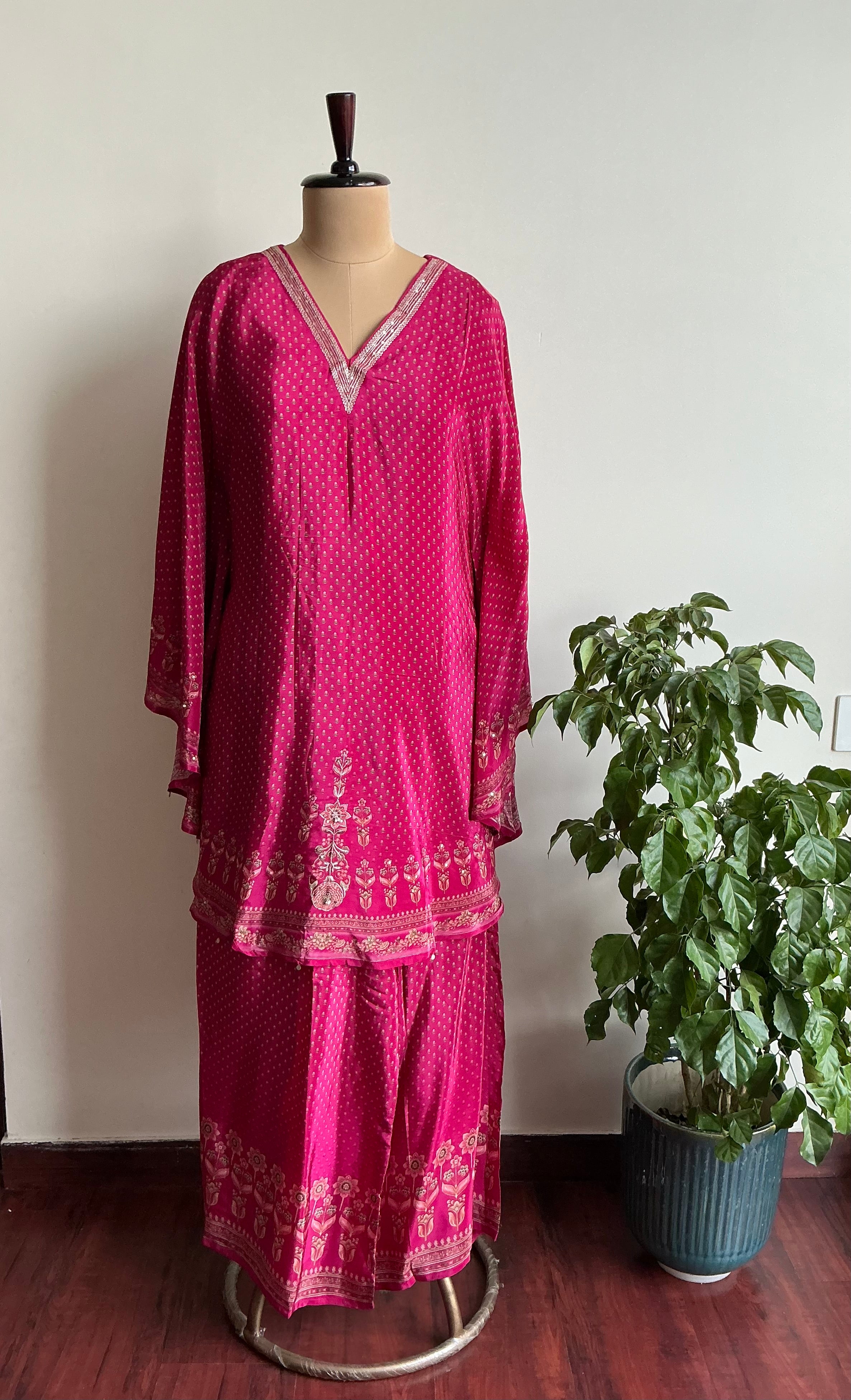 Rani Butterfly Silk Kaftan Set