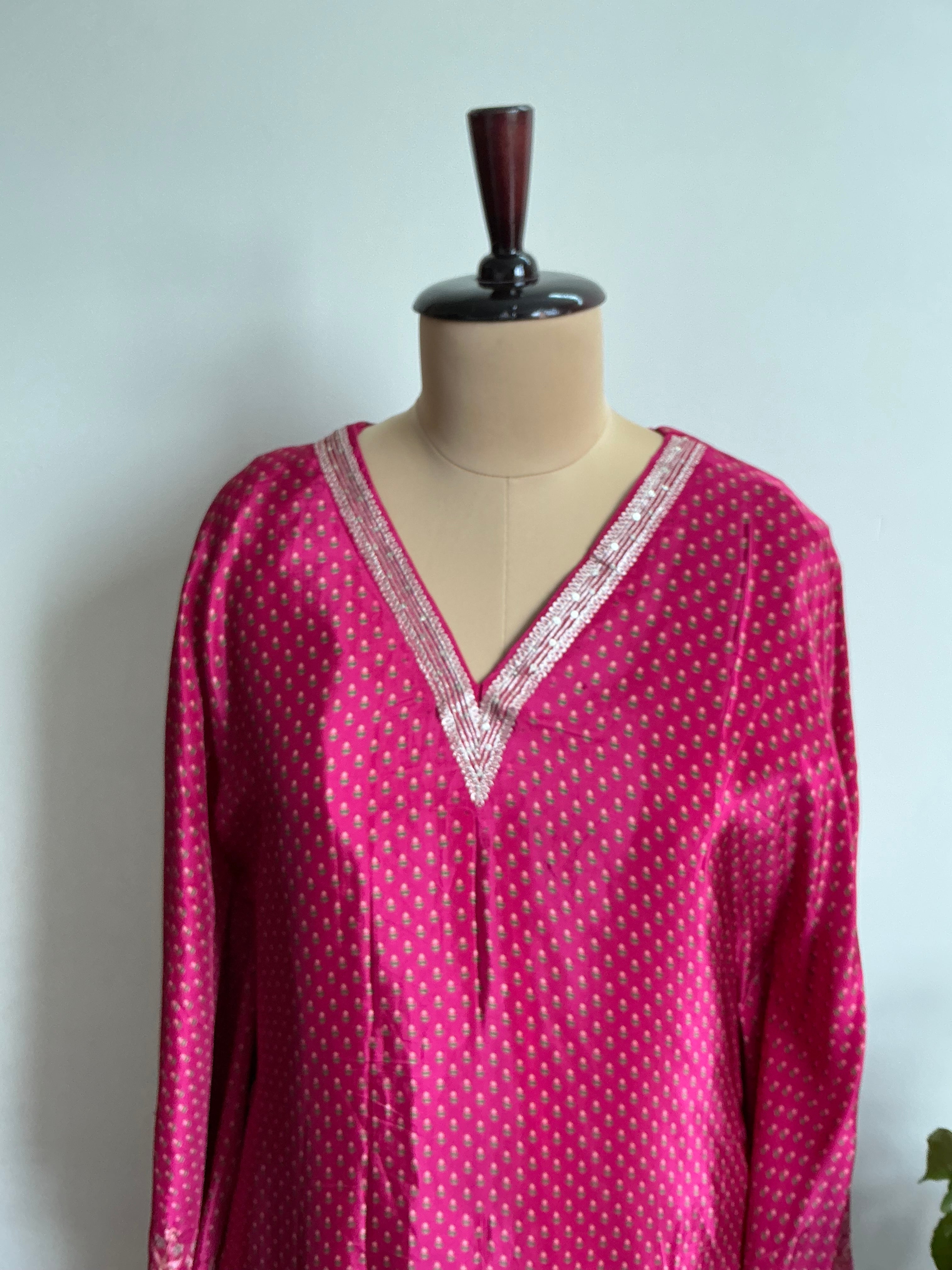 Rani Butterfly Silk Kaftan Set