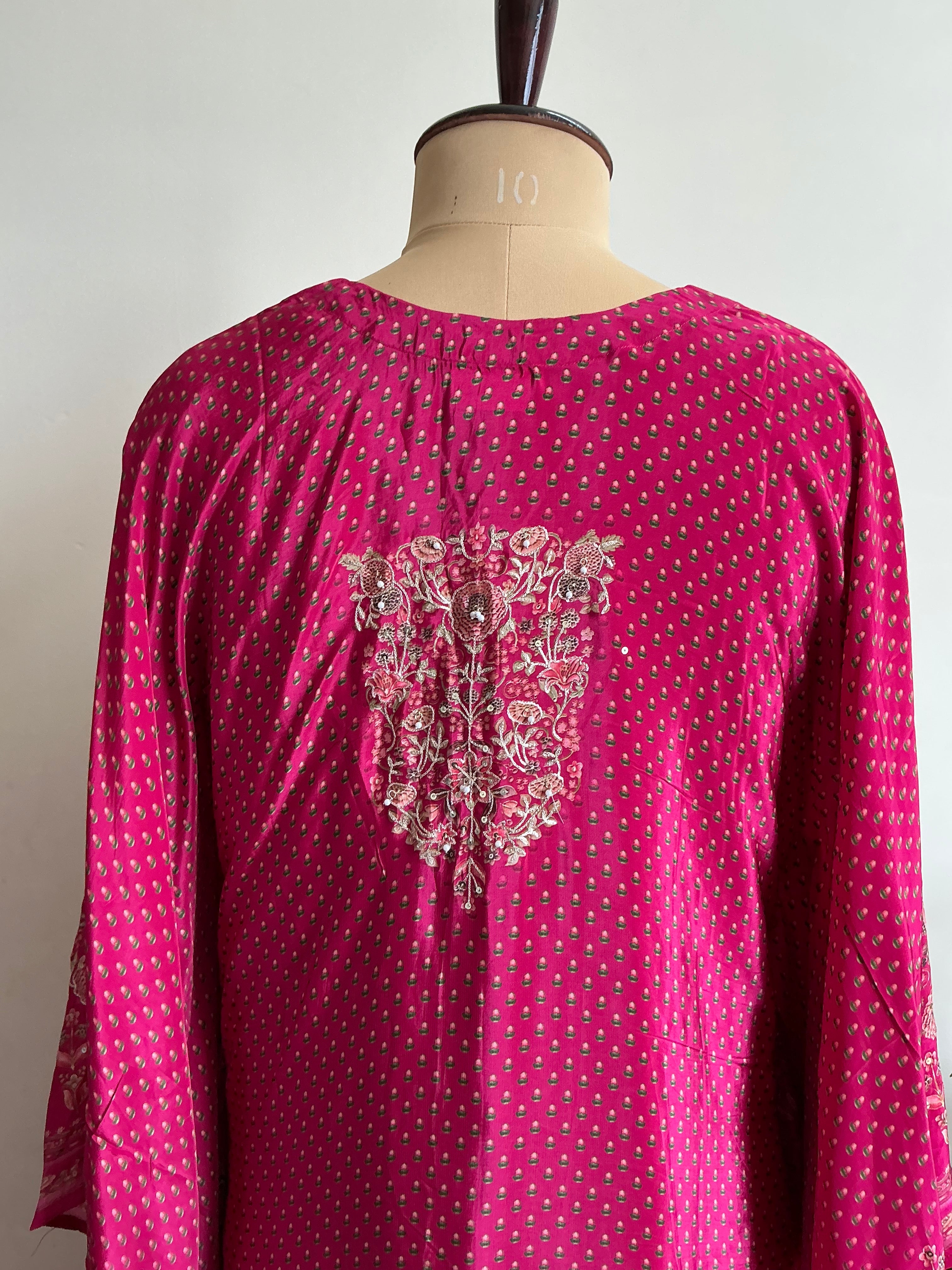 Rani Butterfly Silk Kaftan Set