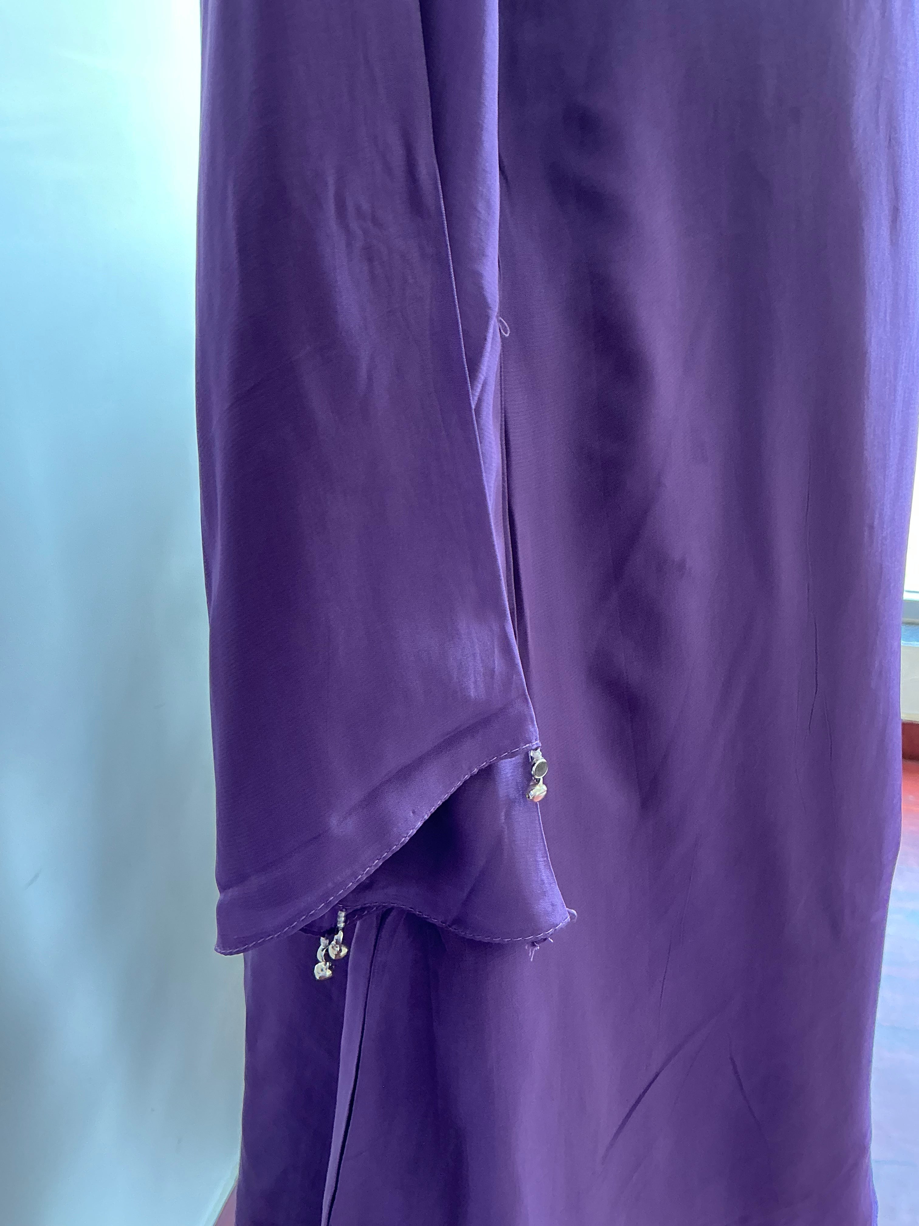 Crimson Red/Lavender Heirloom Farshi Salwar Suit Set