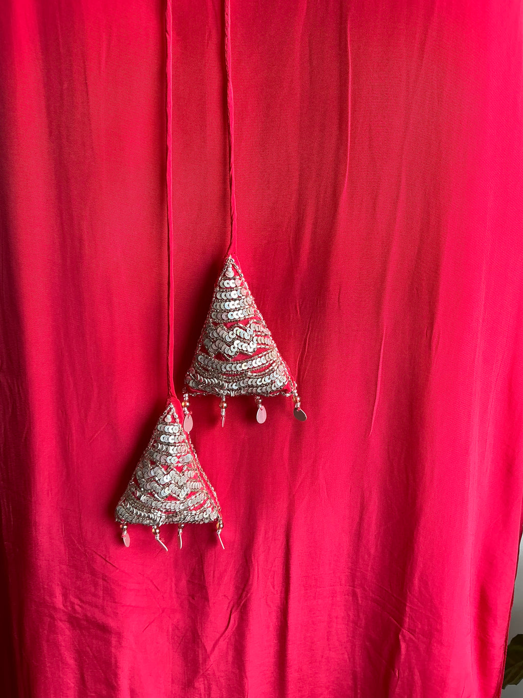 Scarlet Pink / Amber Yellow Farshi Salwar Set