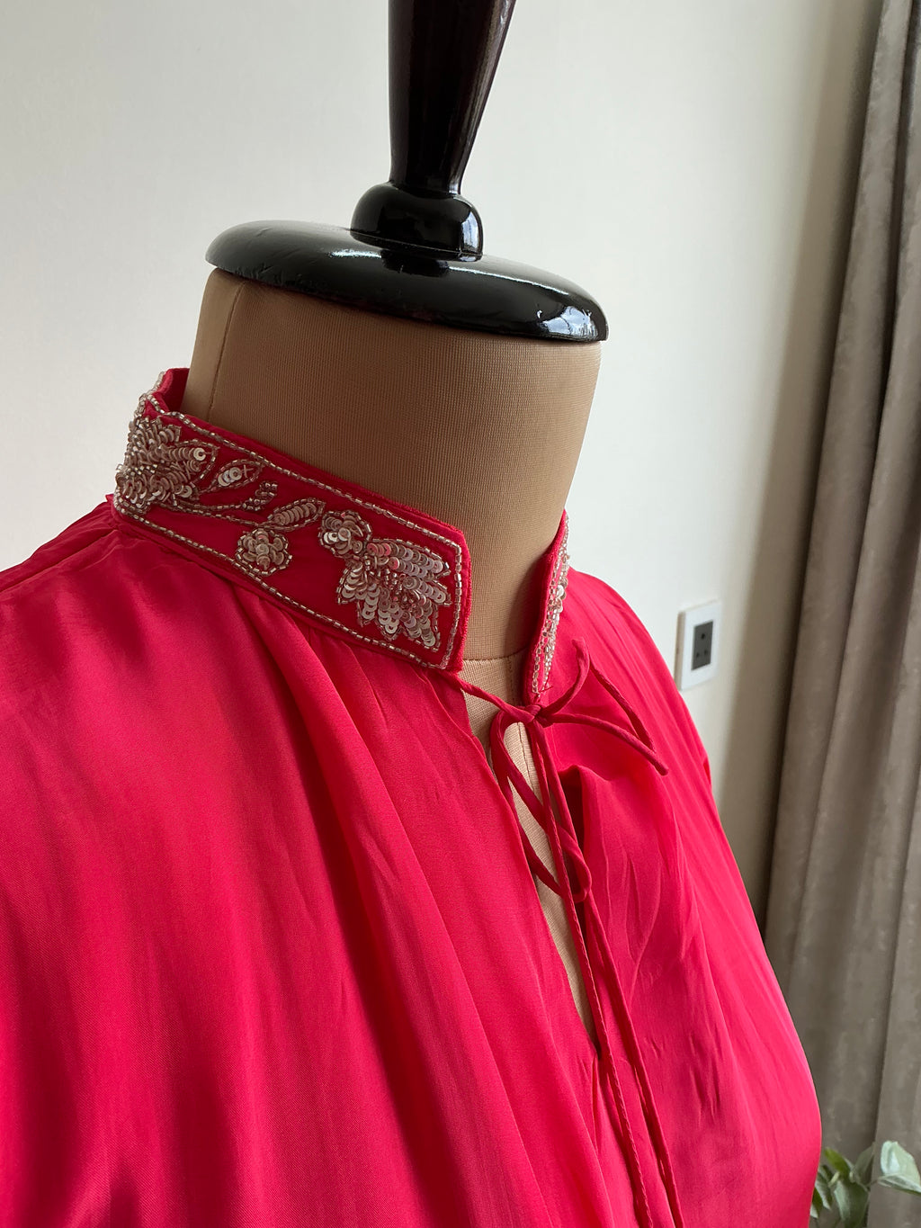 Scarlet Pink / Amber Yellow Farshi Salwar Set