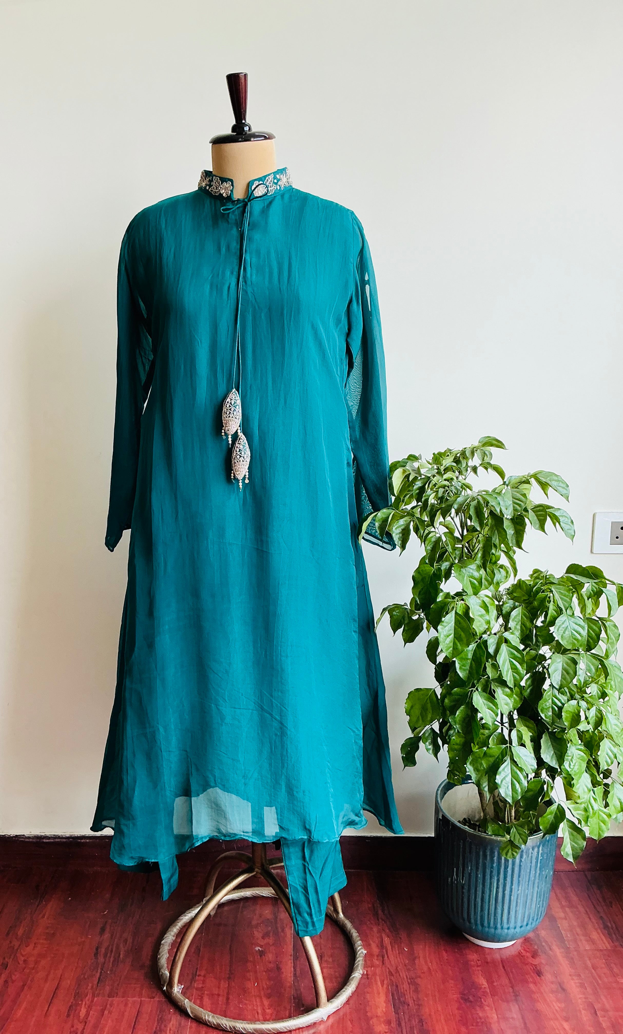 Teal Green / Amethyst Lavender Suit Set