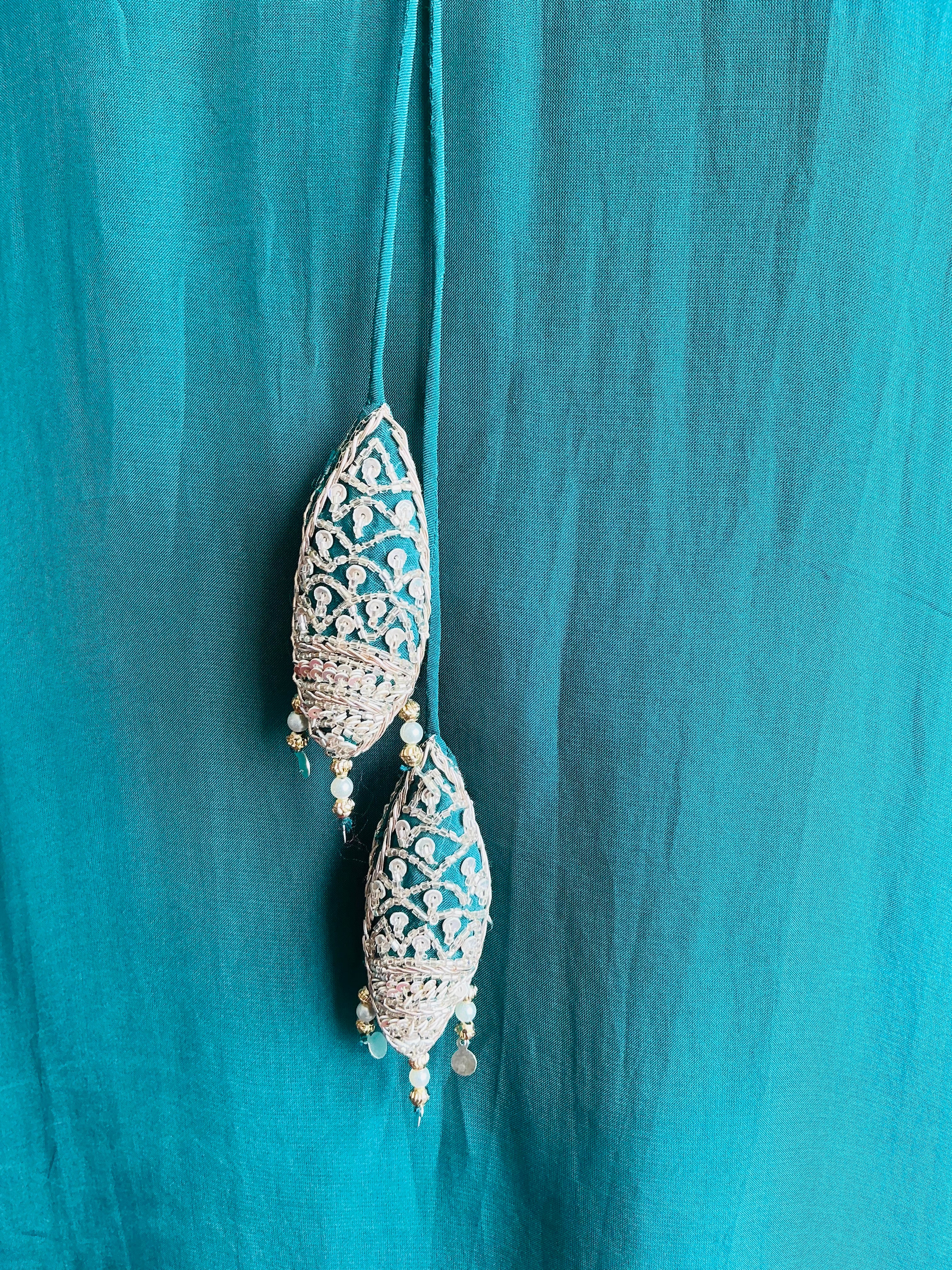 Teal Green / Amethyst Lavender Suit Set