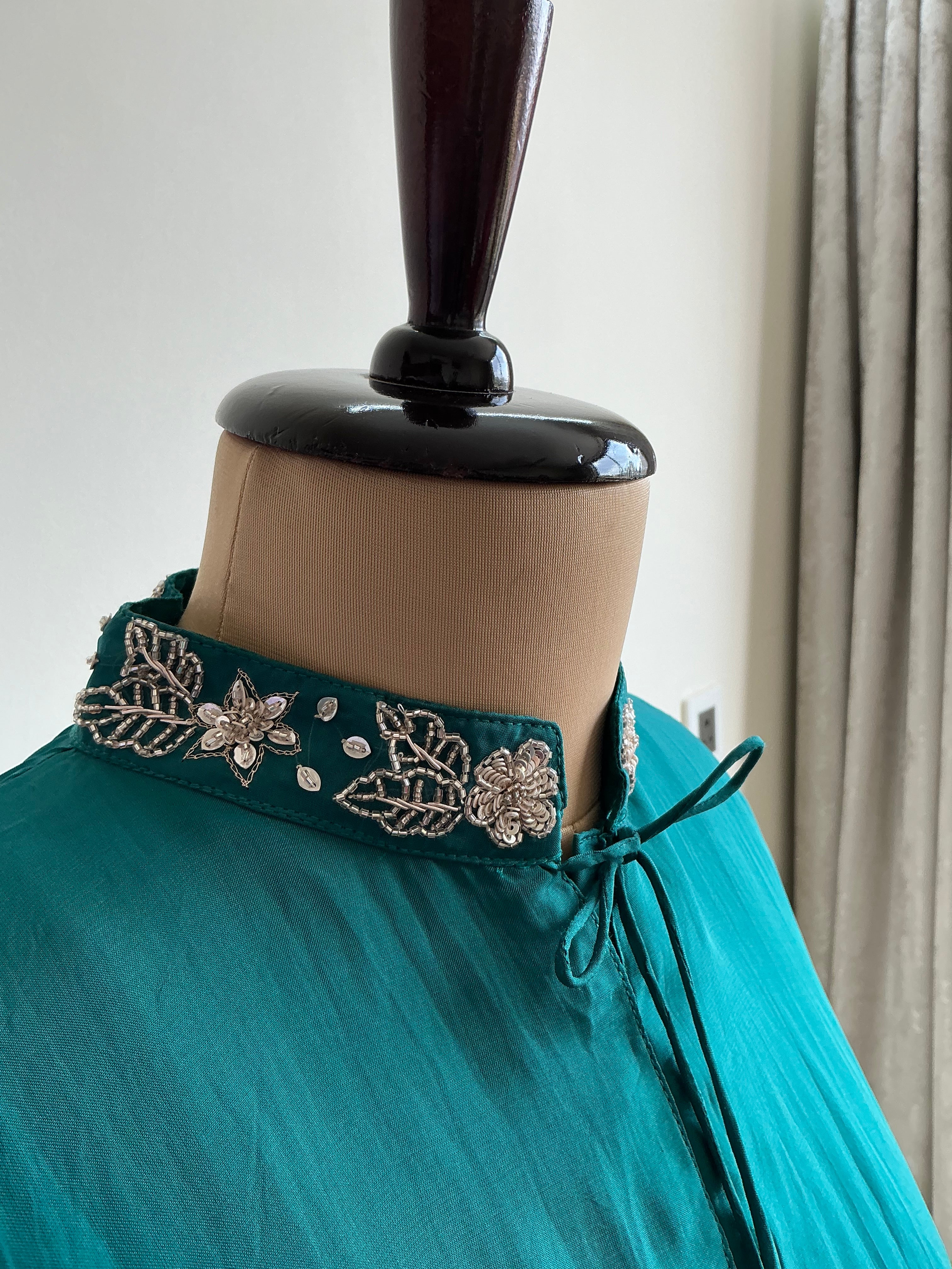 Teal Green / Amethyst Lavender Suit Set