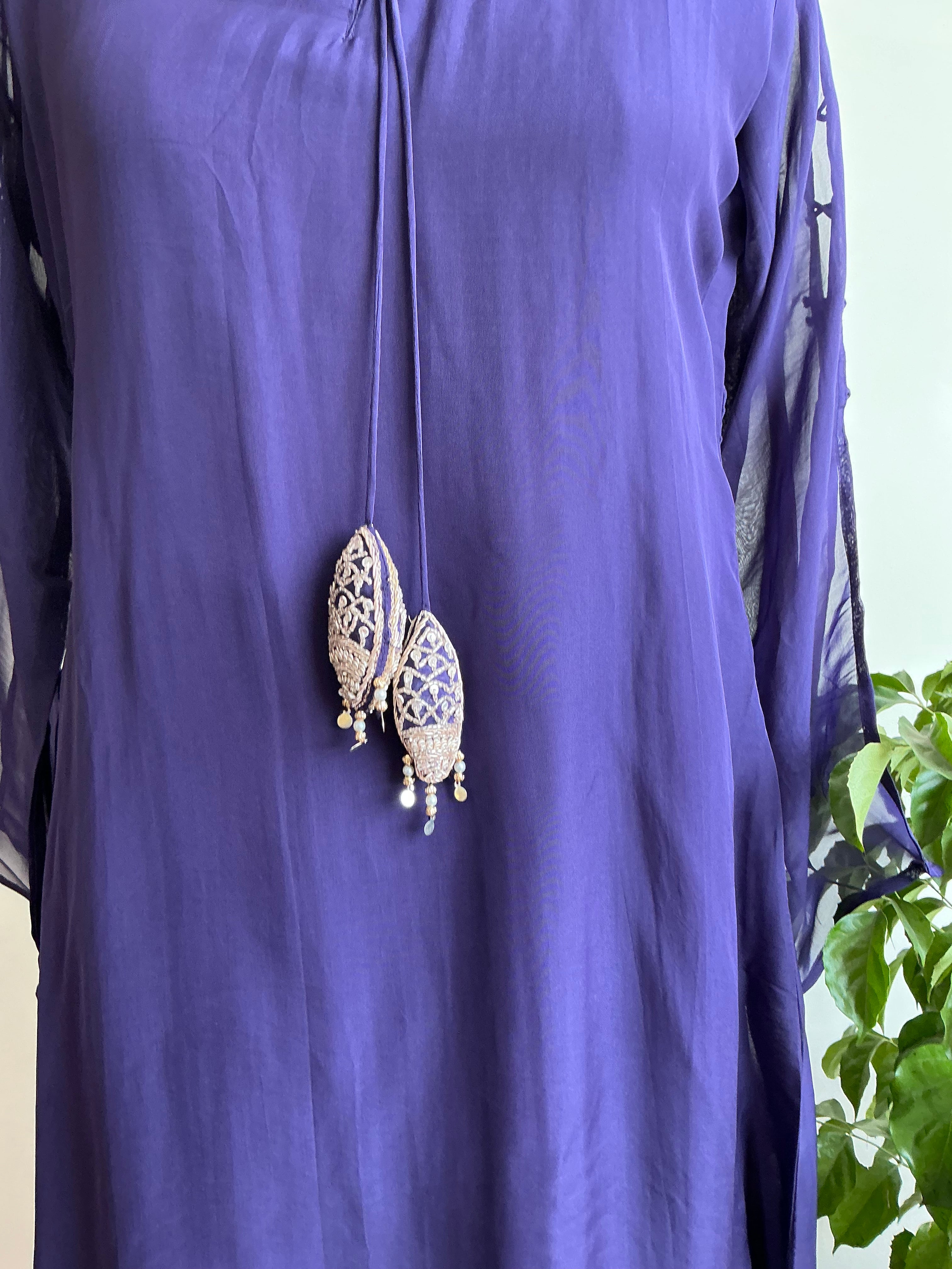 Teal Green / Amethyst Lavender Suit Set