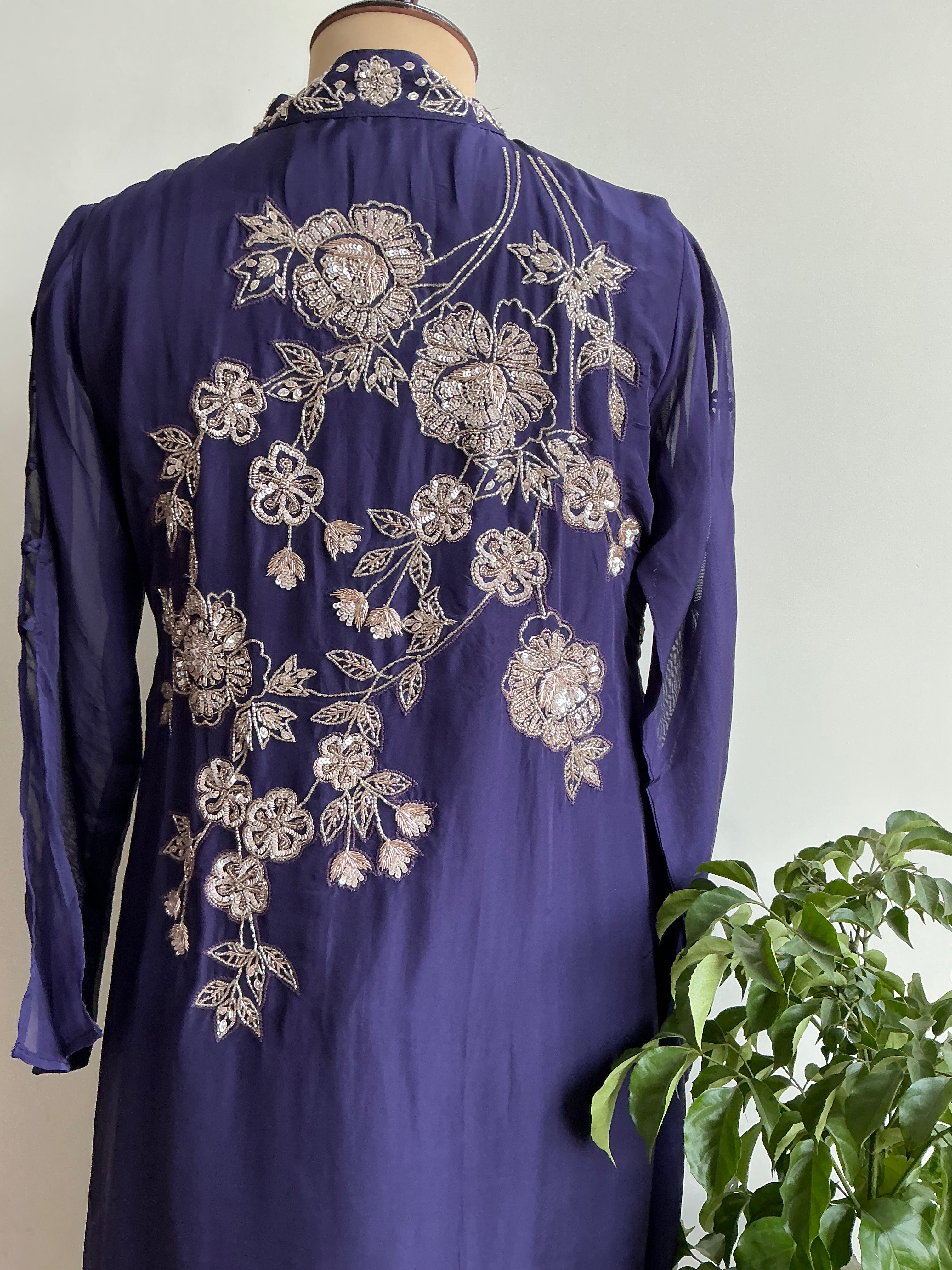 Teal Green / Amethyst Lavender Suit Set