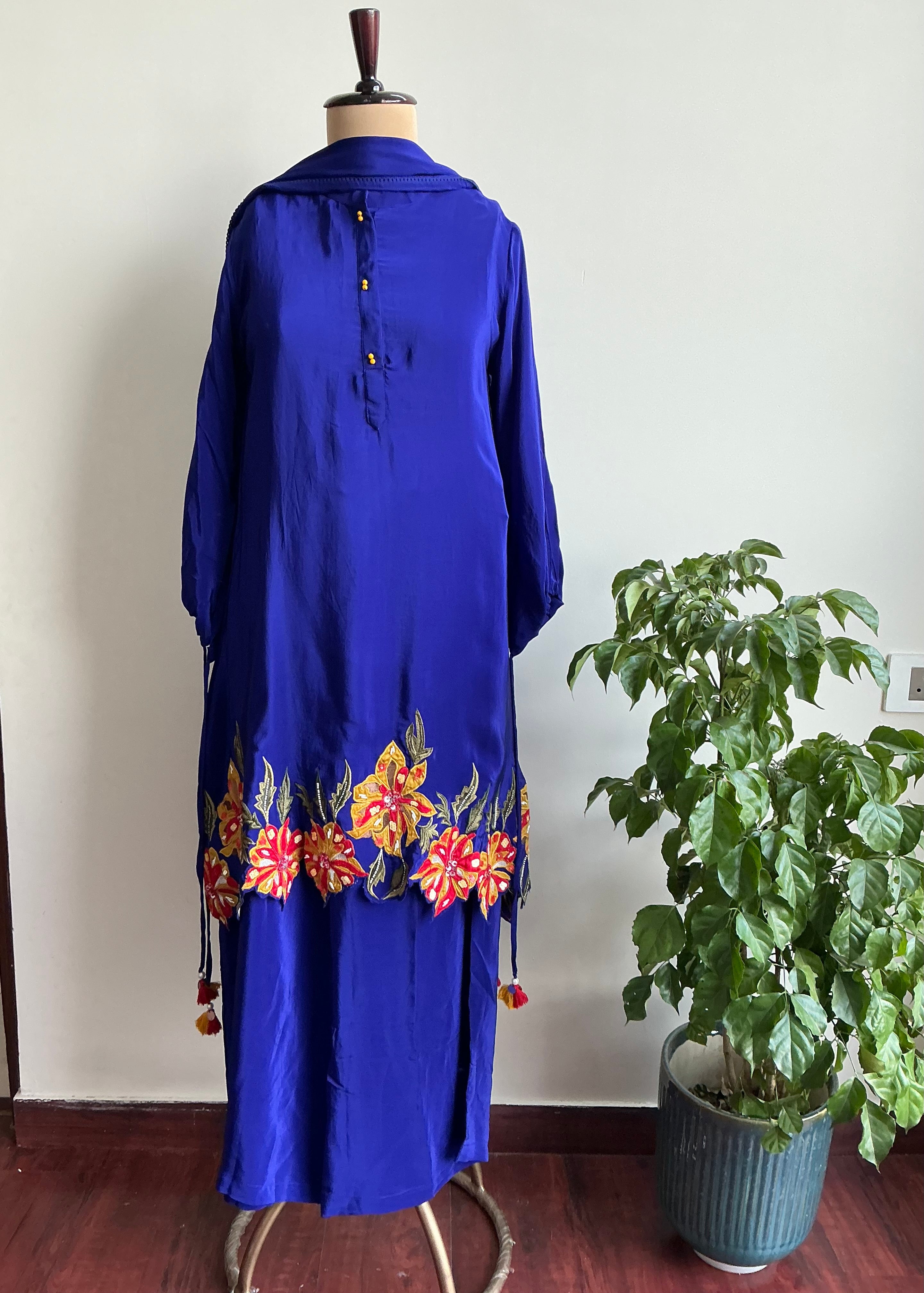 Sapphire Floral Suit Set