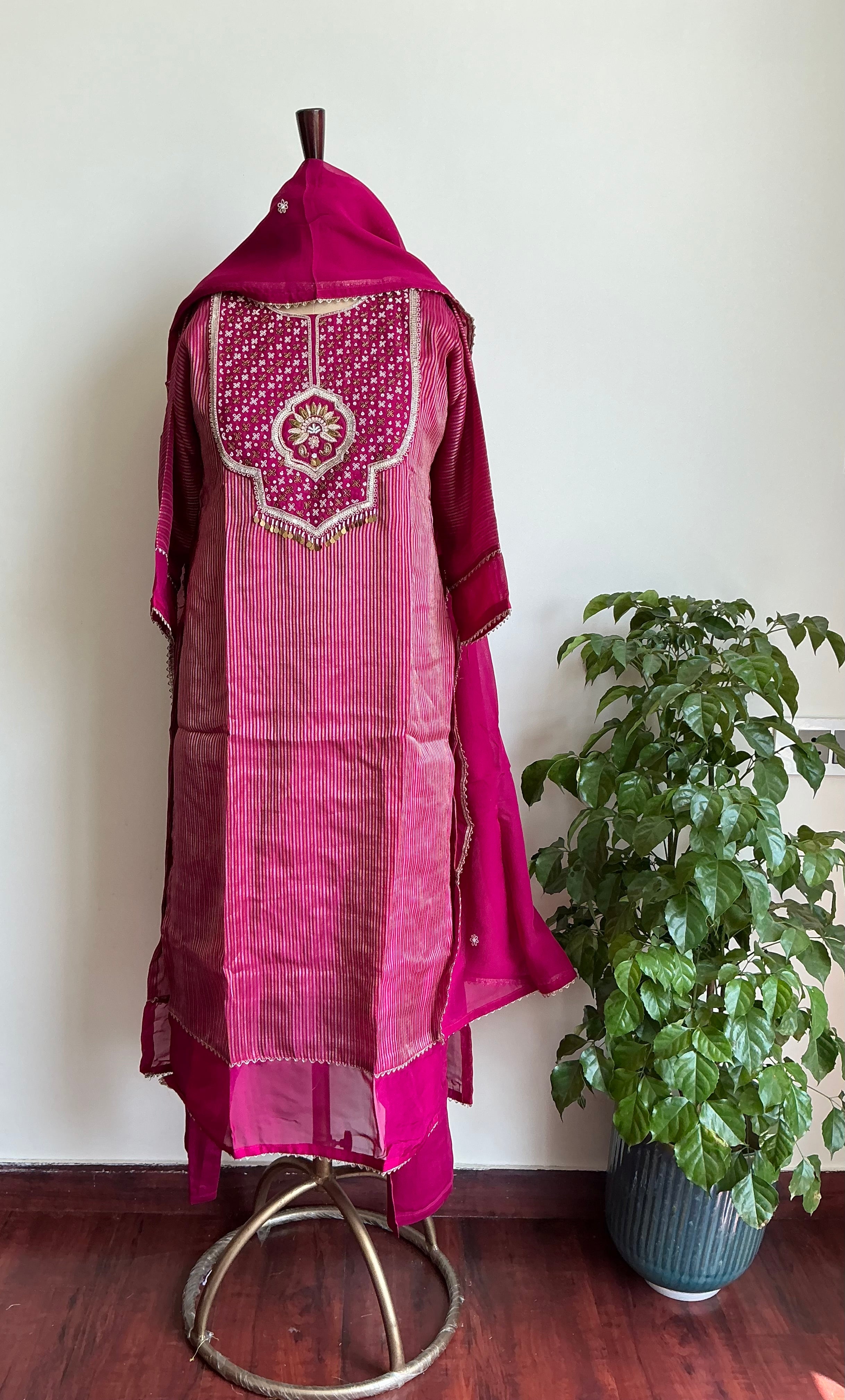 Mid night Shimmer Suit Set