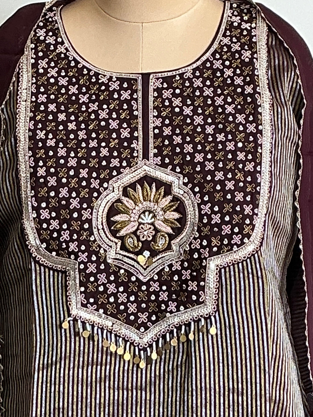 Mid night Shimmer Suit Set