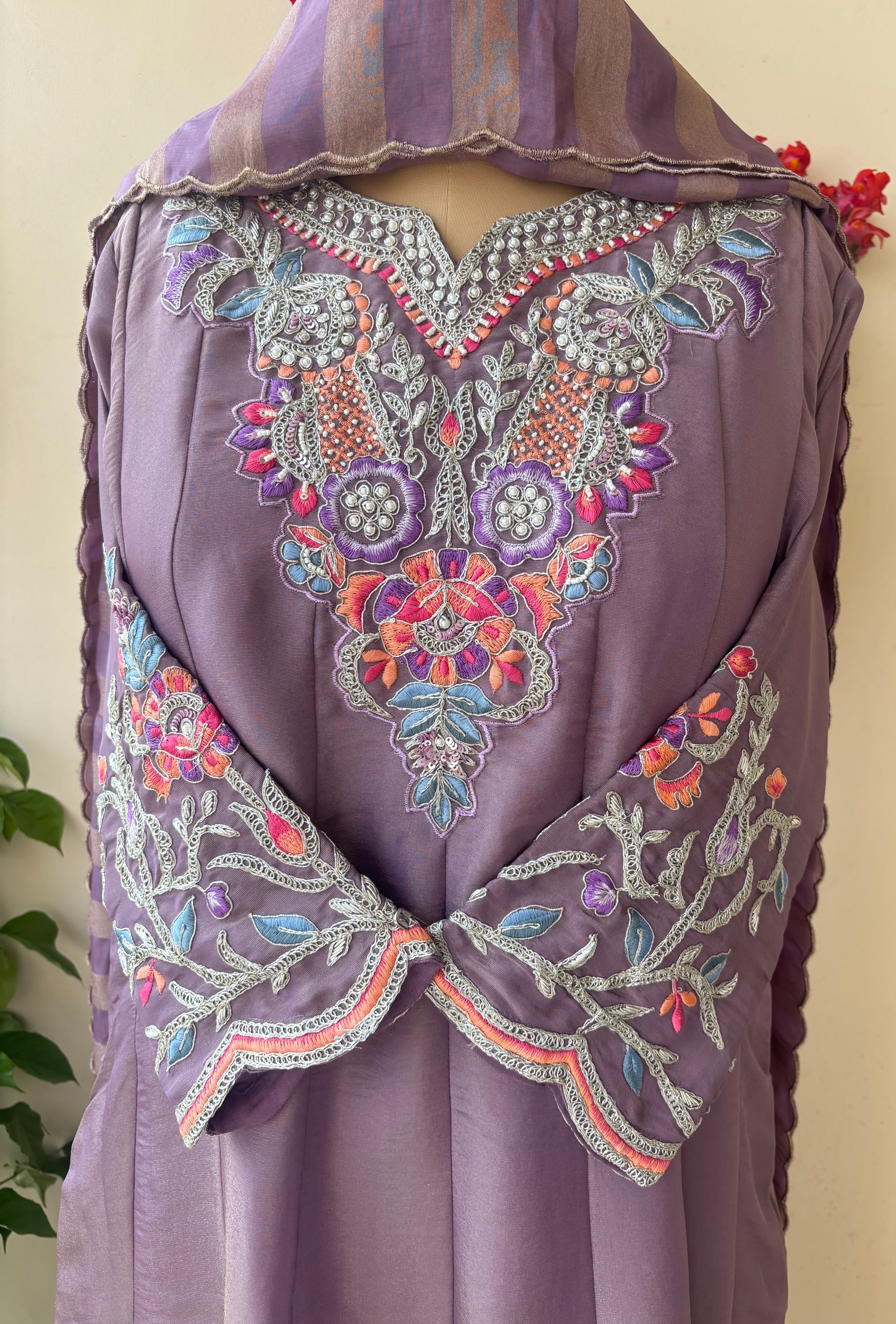 Pista Noor Anarkali Set