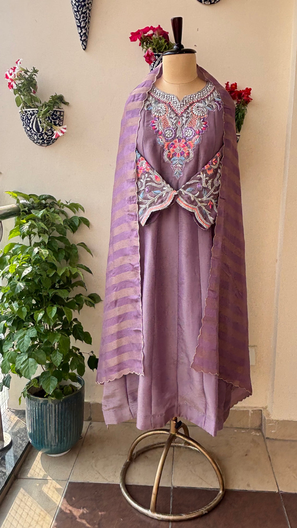 Pista Noor Anarkali Set