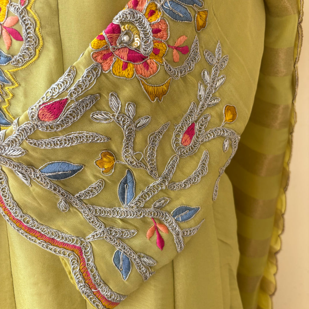 Pista Noor Anarkali Set