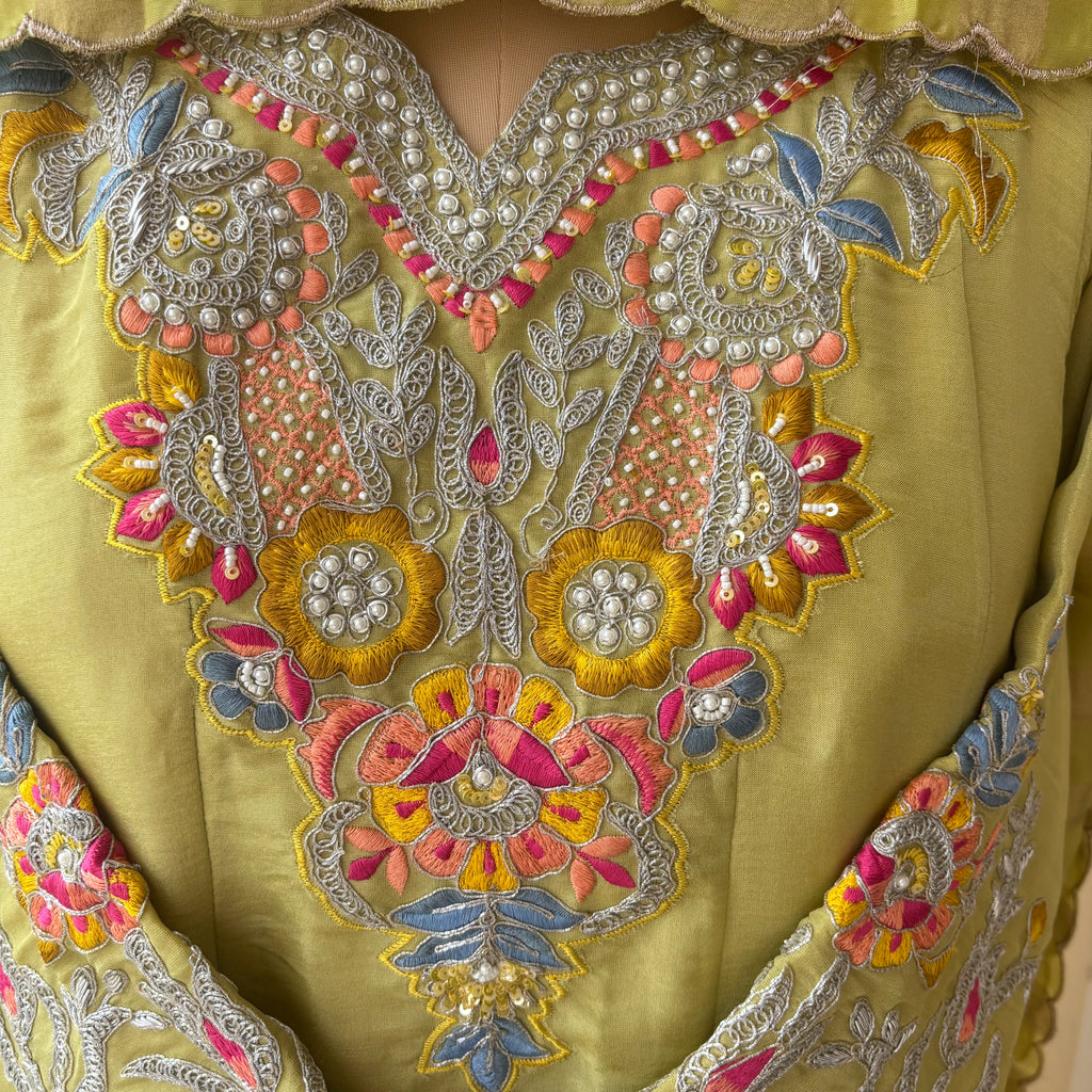 Pista Noor Anarkali Set