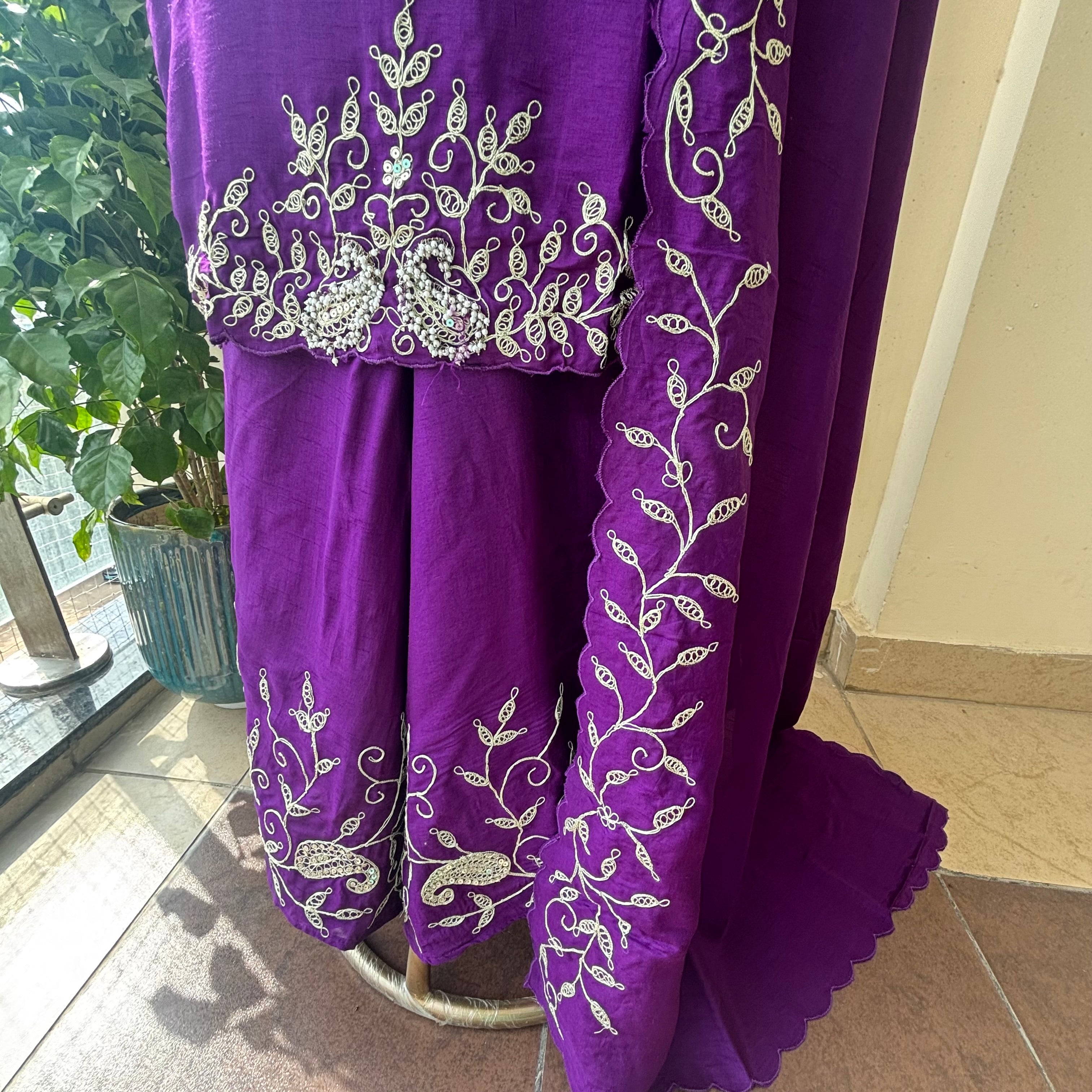 Purple Luxe Sharara Set